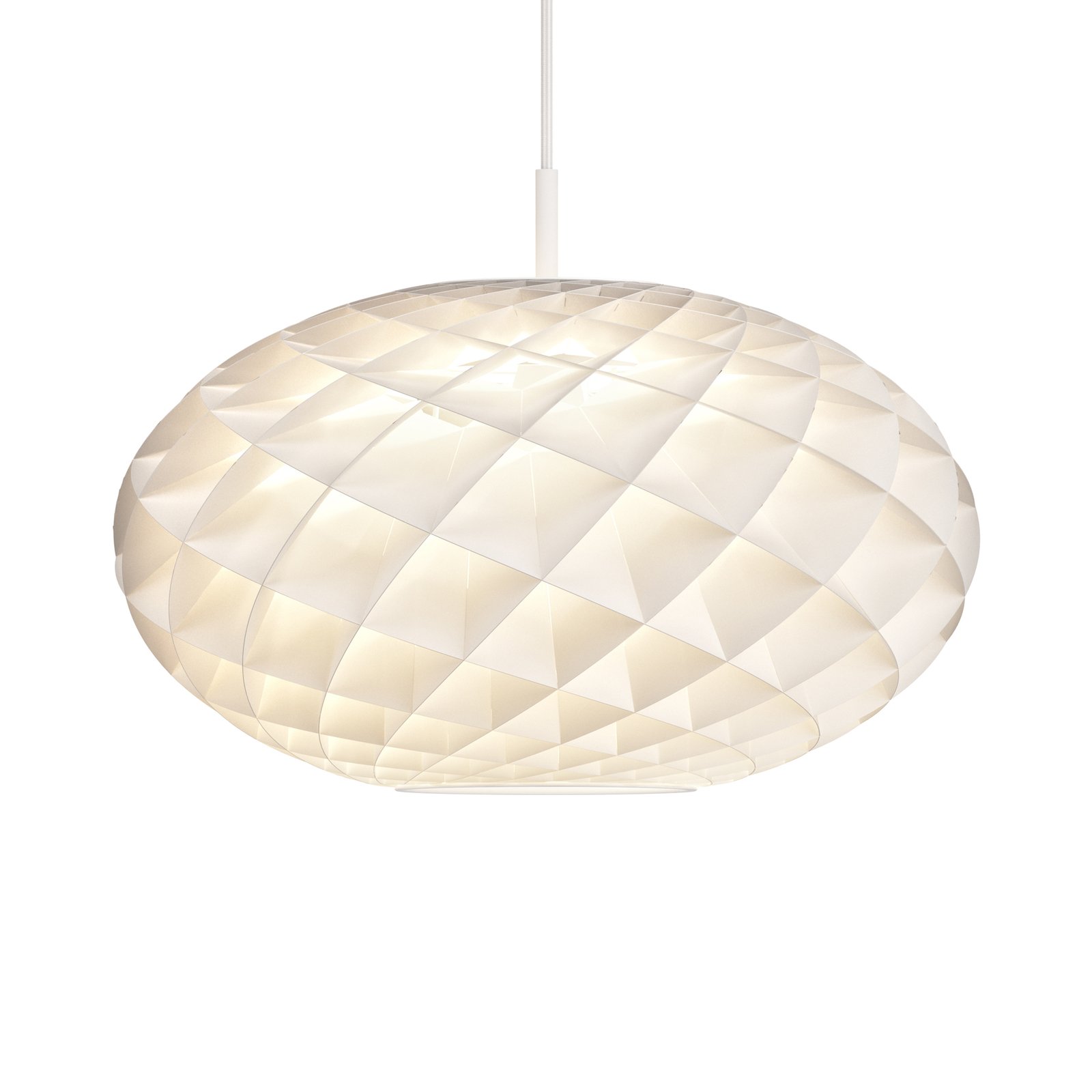 Patera Oval Pendant Matt White - Louis Poulsen
