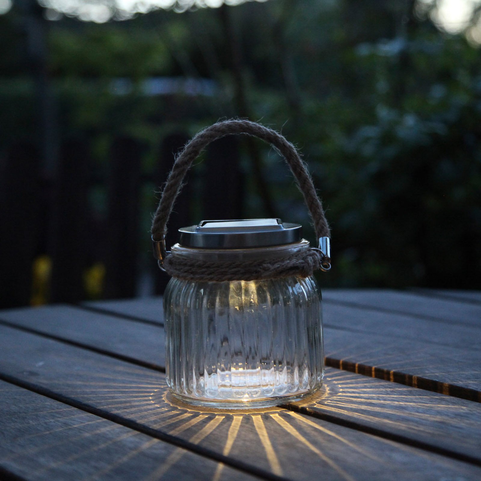 Lampada solare LED Jar di vetro