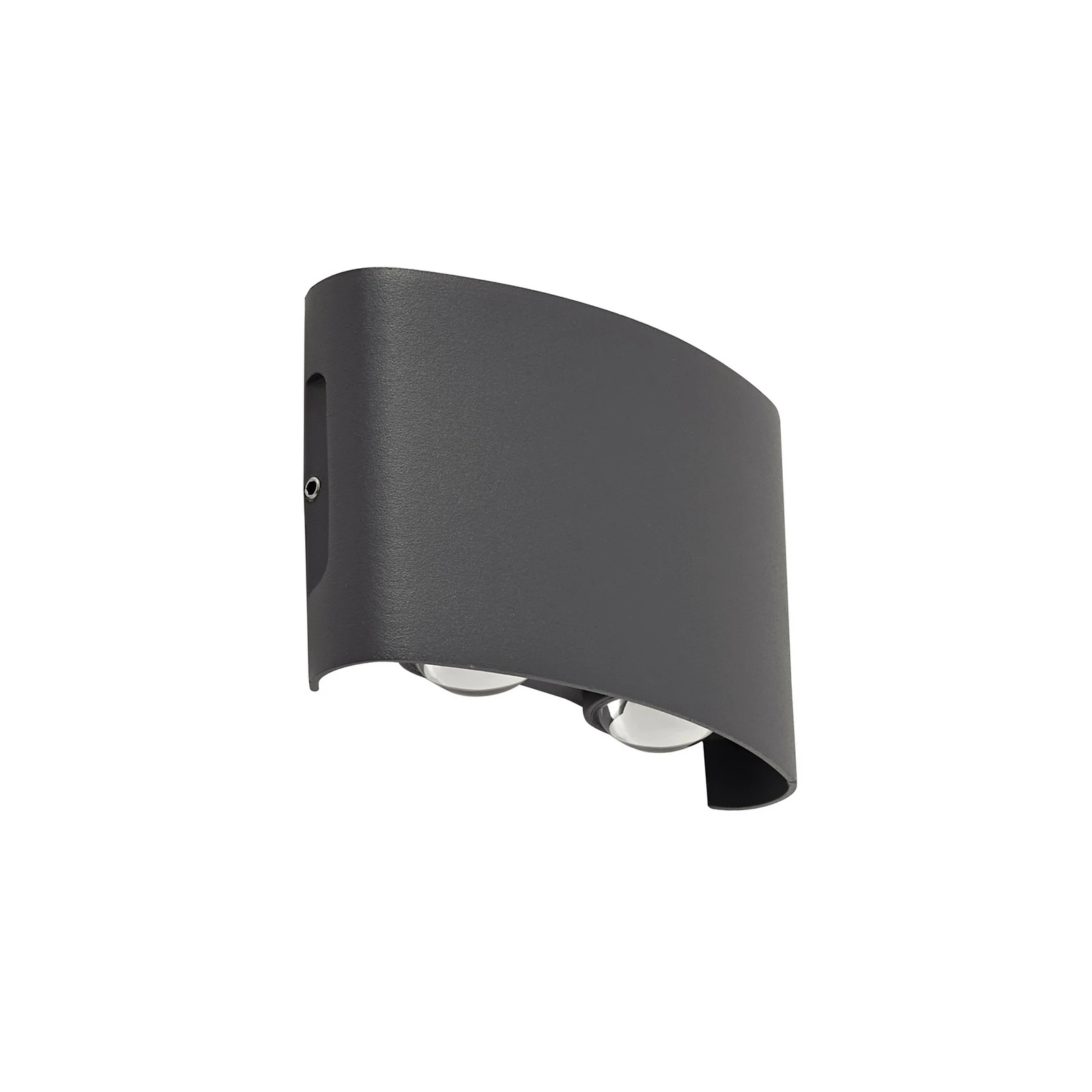 Lindby LED-utomhusvägglampa Ithan, 2 lampor, antracit, 12 cm