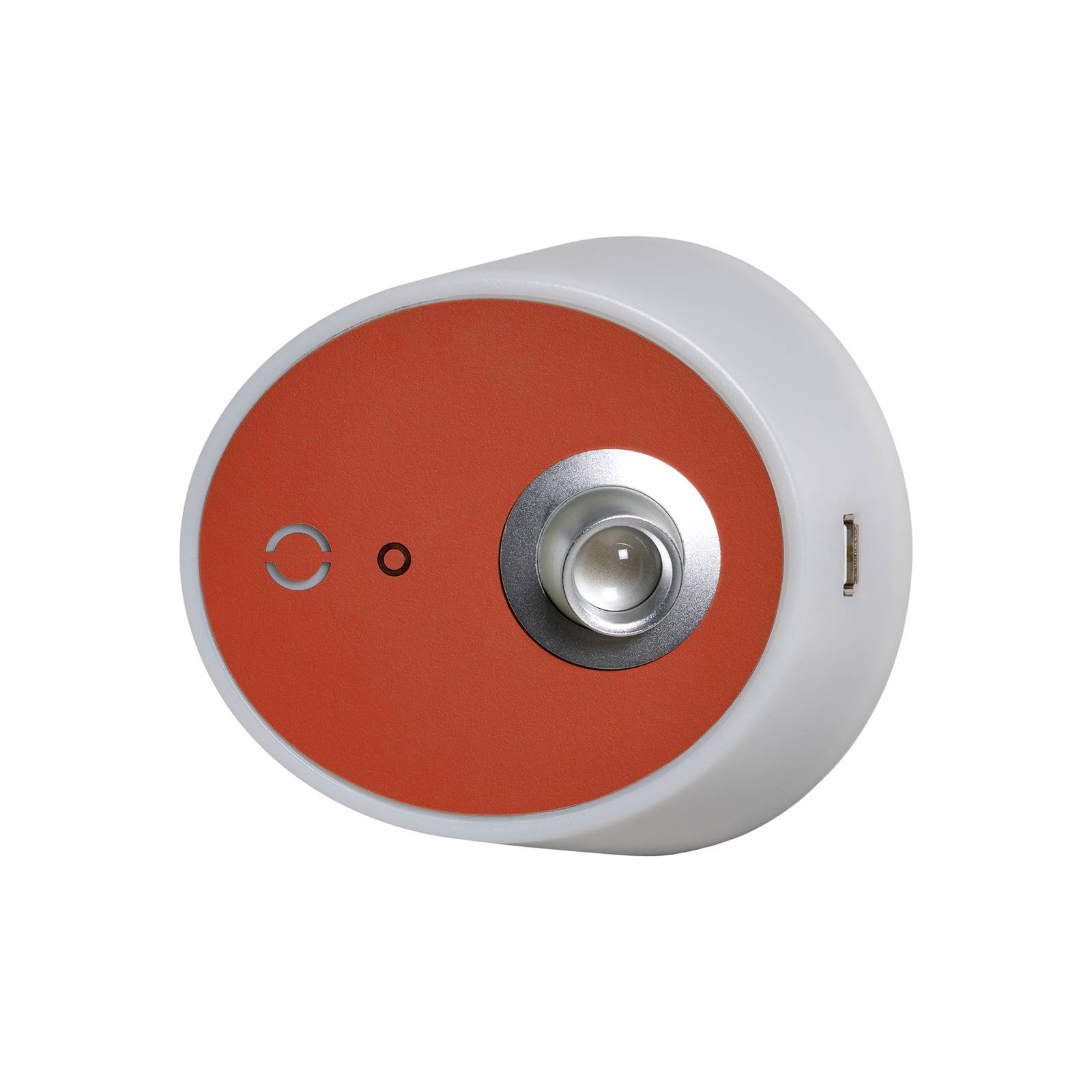 Kinkiet LED Zoom, spot, wyjście USB, terakota