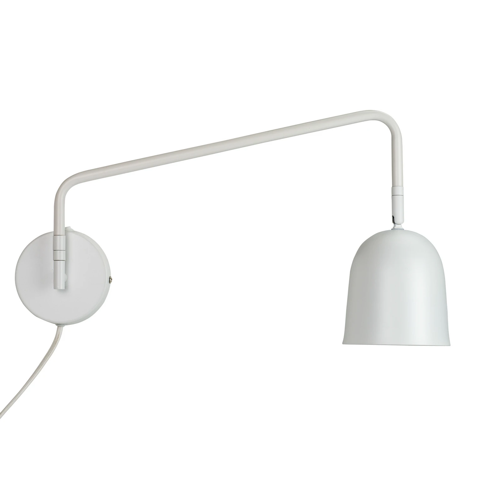 Dyberg Larsen Manchester wall lamp, white, projection 45 cm