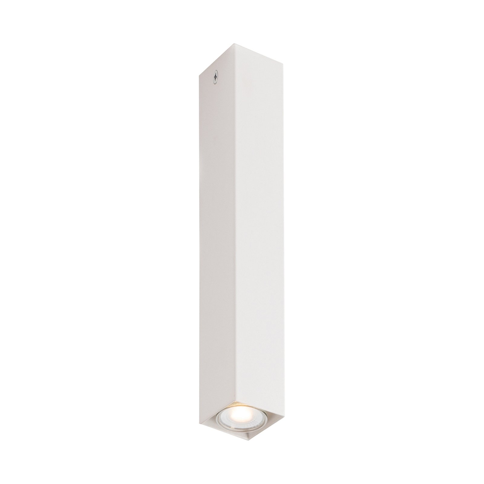 Fluke downlight, Form angular, altura 40 cm, branco