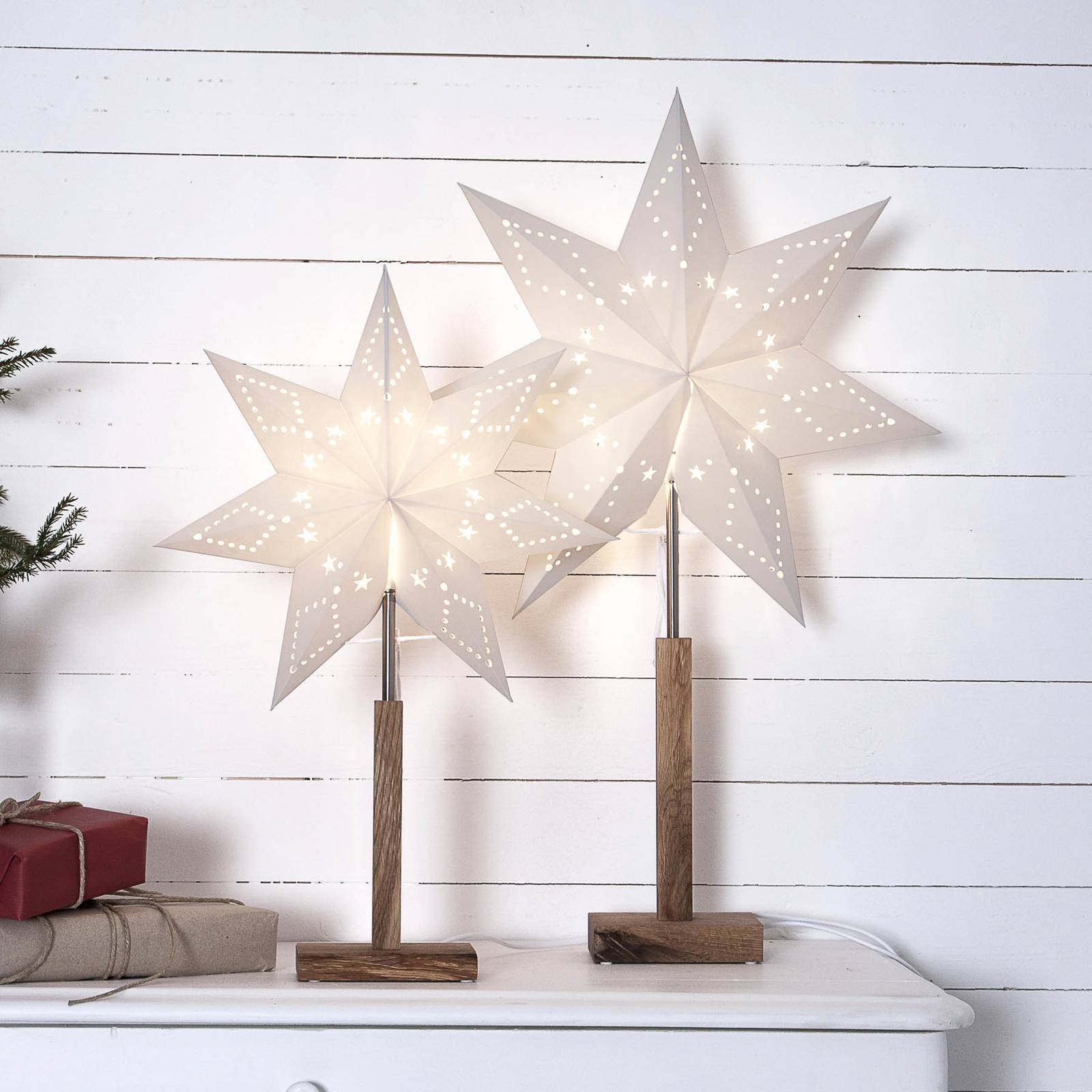 STAR TRADING Karo - lampada decorativa con stella, 55cm