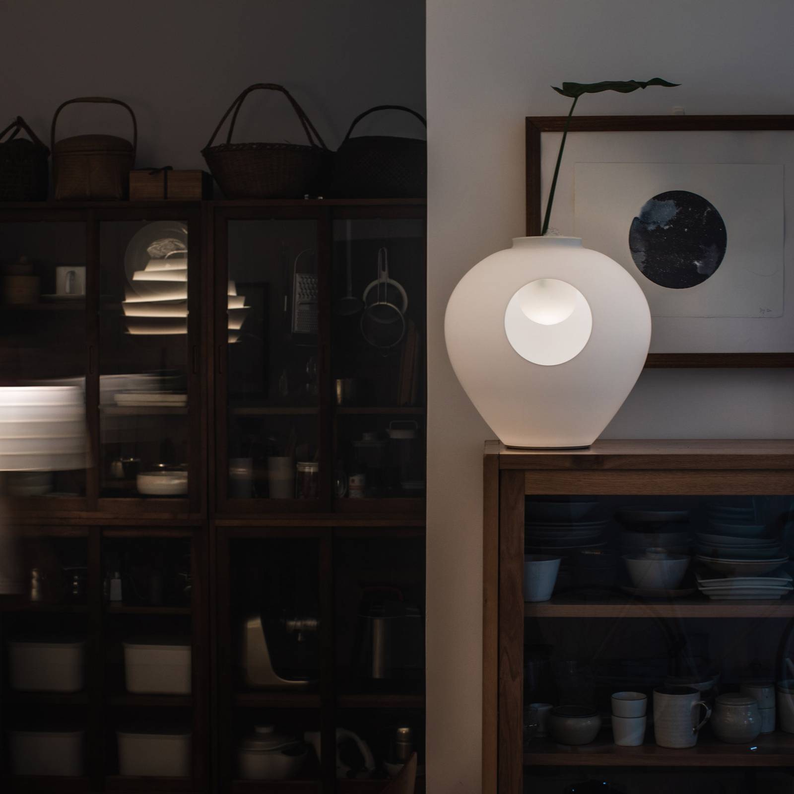 Szklana lampa stołowa LED Foscarini Madre ze ściemnianym ściemniaczem