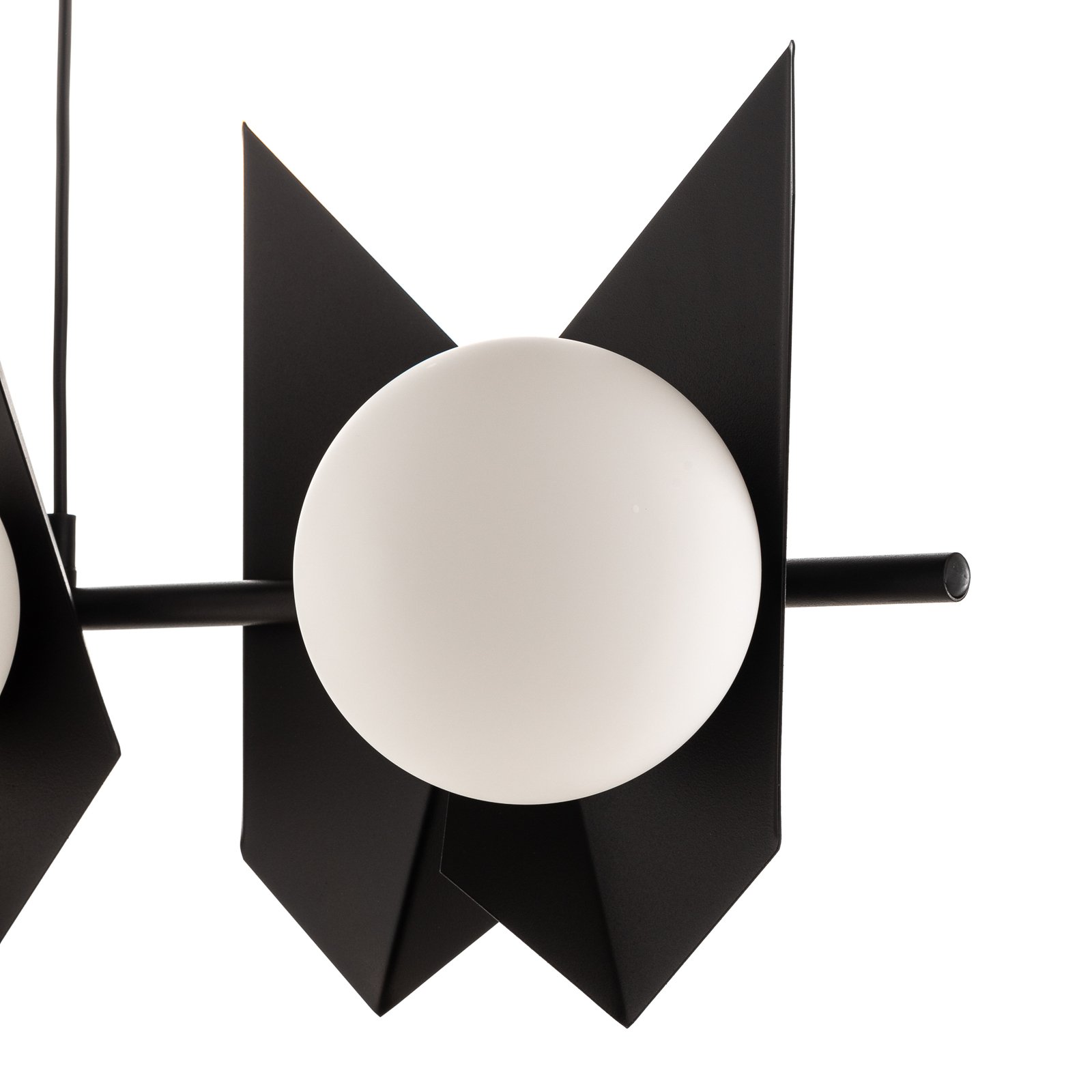 Lampa wisząca Shield czarna/biała, 6-punktowa