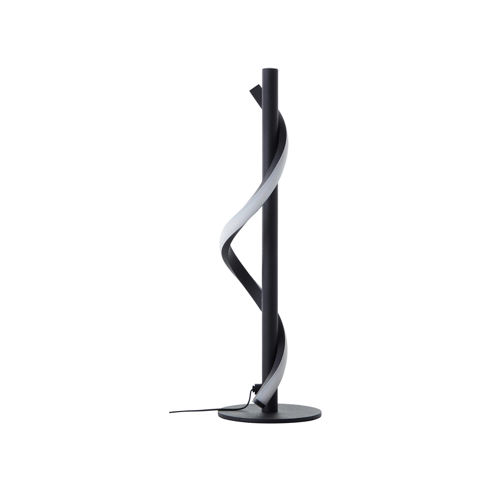 Candeeiro de mesa LED Eunice, altura 40 cm, preto, metal