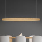 Quitani LED pendant light Persida, 148 cm, oak, 2,700 K