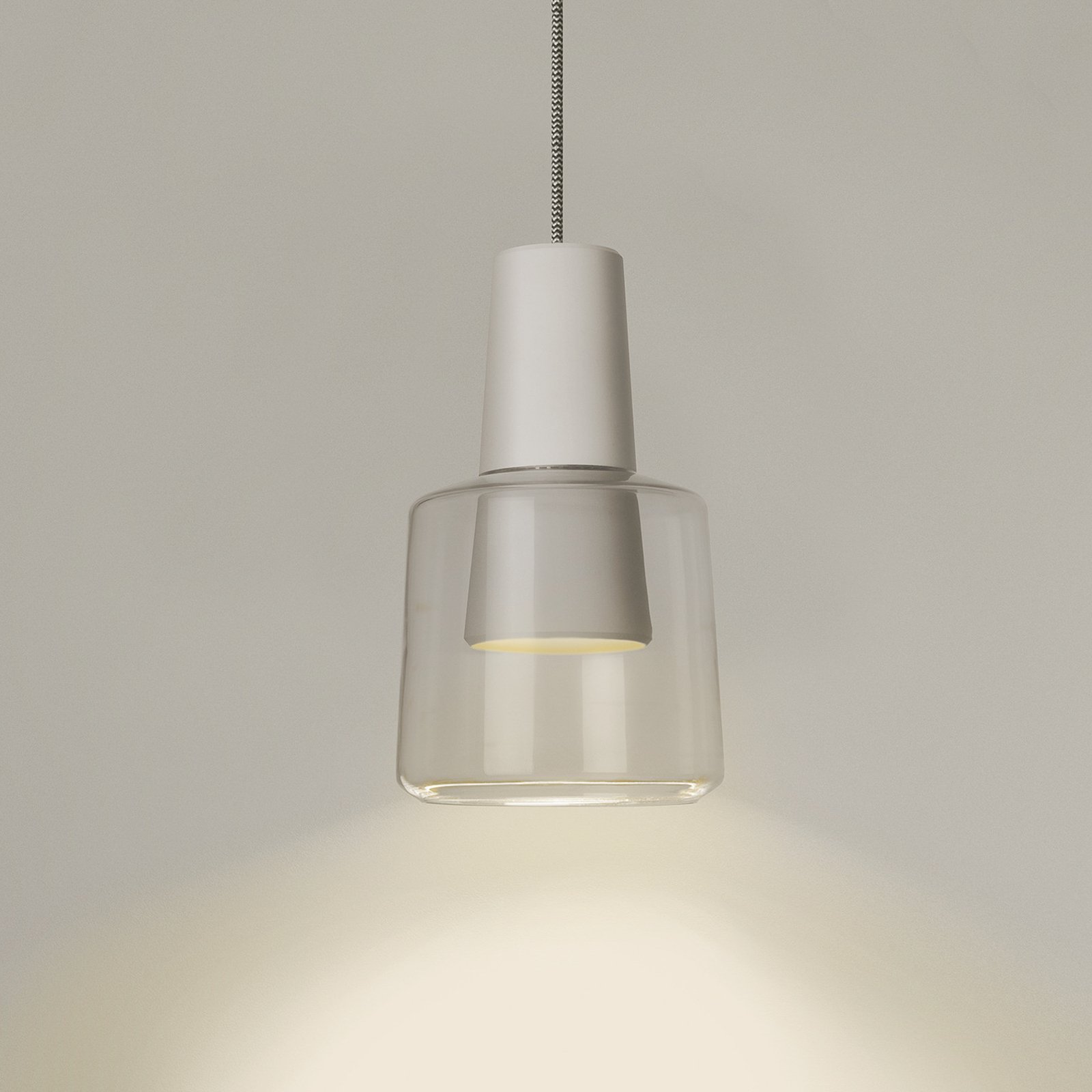 LEDS-C4 Khoi Surfaced hanglamp, transparant/wit