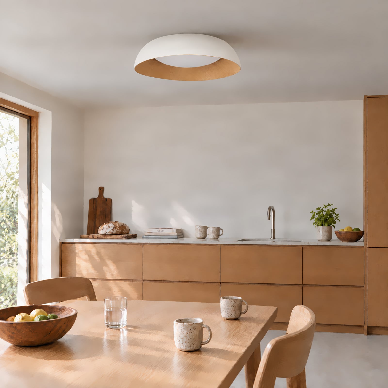 Gracyn LED ceiling light, white, Ø 50 cm, dimmable - Lindby Gracyn LED ceiling light, white, Ø 50 cm, dimmable - Lindby