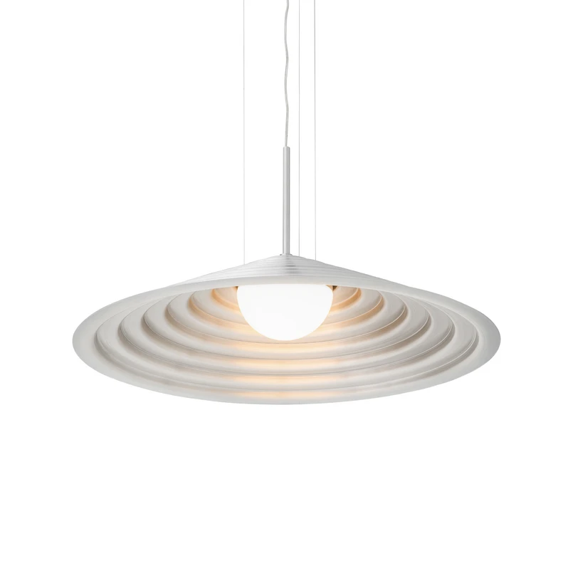 Audo Copenhagen – Chancery LED-Hängeleuchte, Ø 75 cm, aluminiumfarben Audo