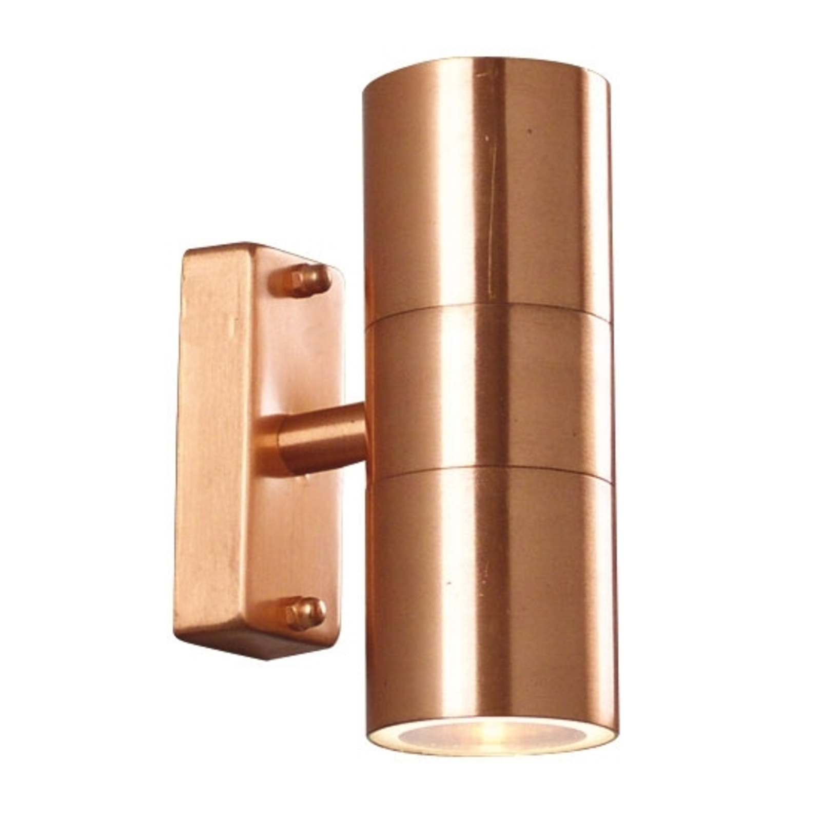 Nordlux Tin Double outdoor wall lamp made of copper, Copper, glass, GU10, 35 W, energy efficiency: A++, H: 18 cm
