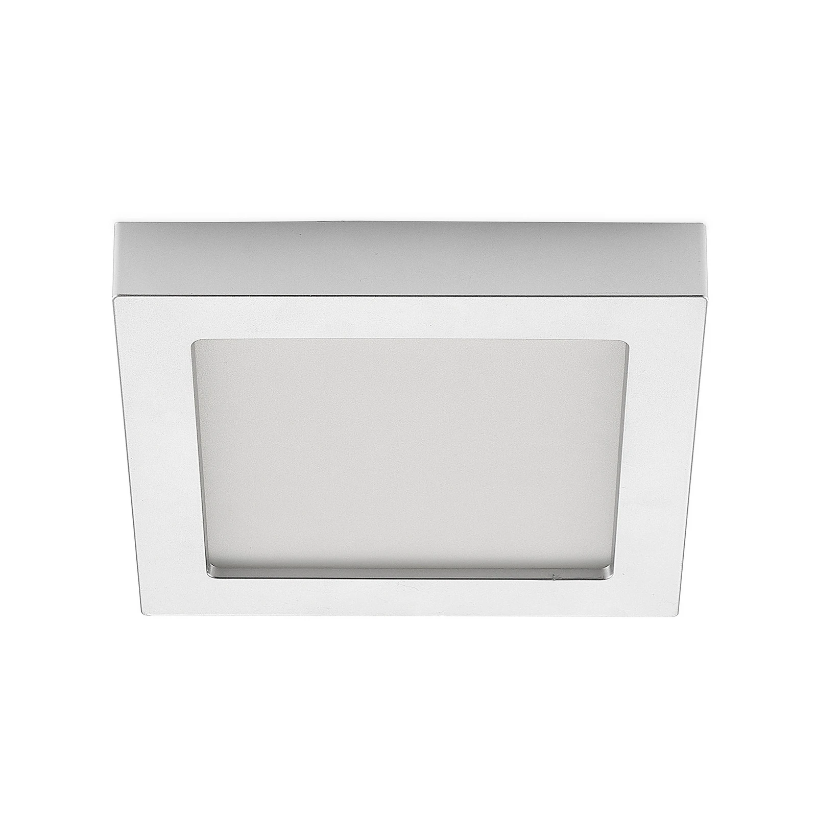 Prios Plafoniera LED Alette, argento, 22,7 cm, 18W, dimmerabile