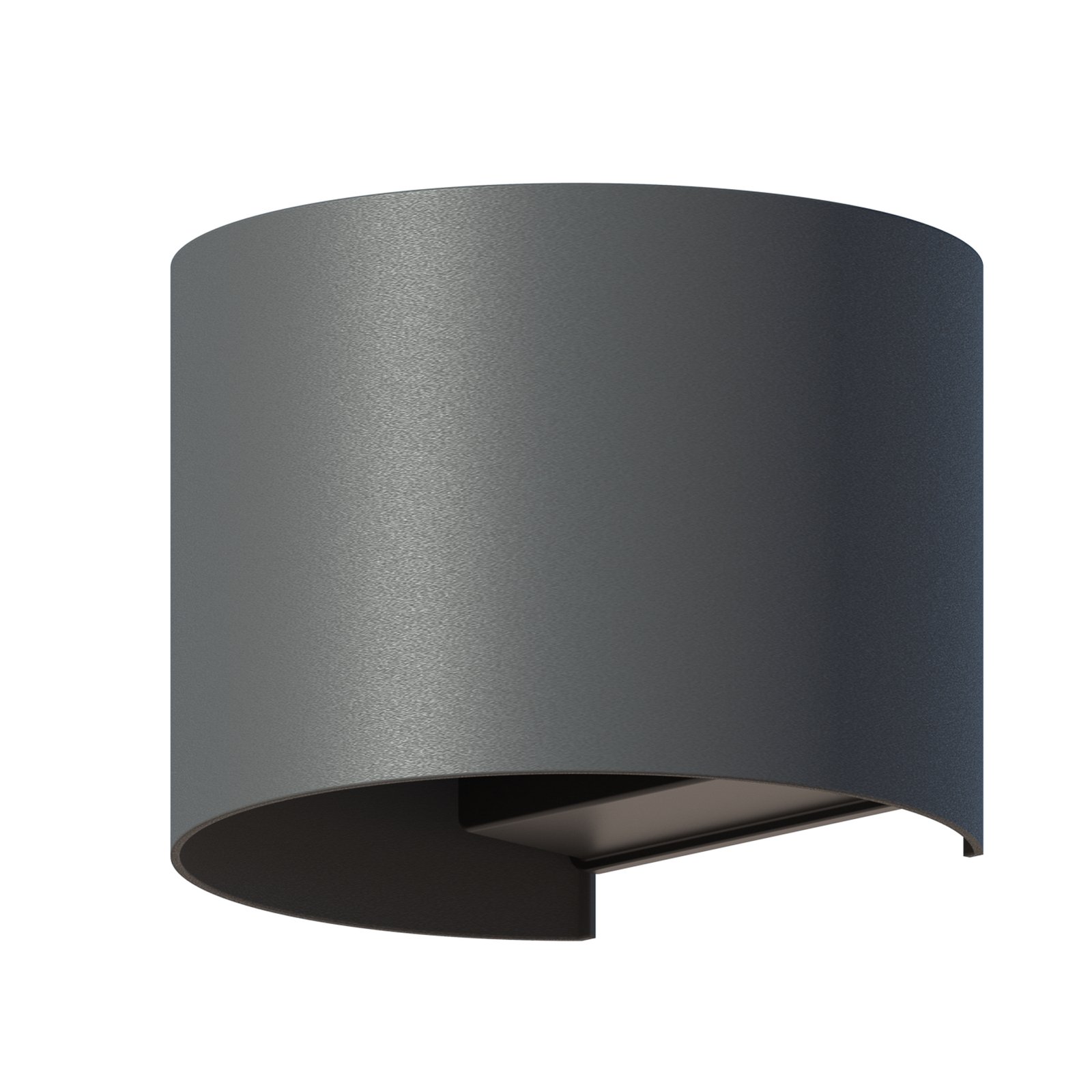 Calex LED outdoor wall lamp Oval, up/down, height 10cm, anthracite