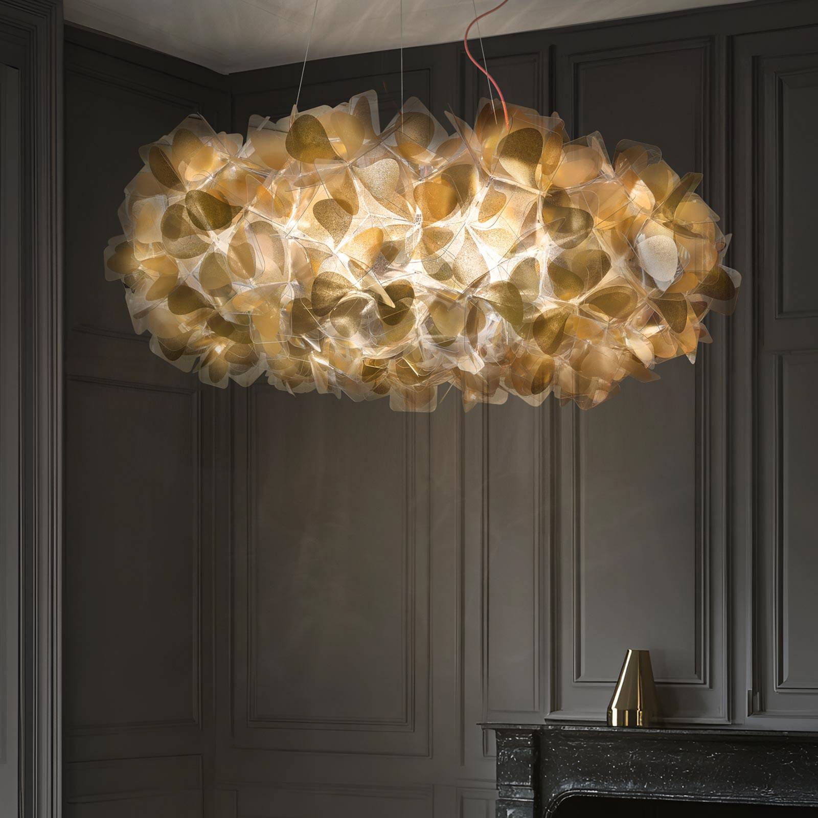 Slamp Clizia Mama Non Mama Design hanglamp voor woonkamer / eettafel - messing / goud - Kunststof - pendellamp - dimbaar