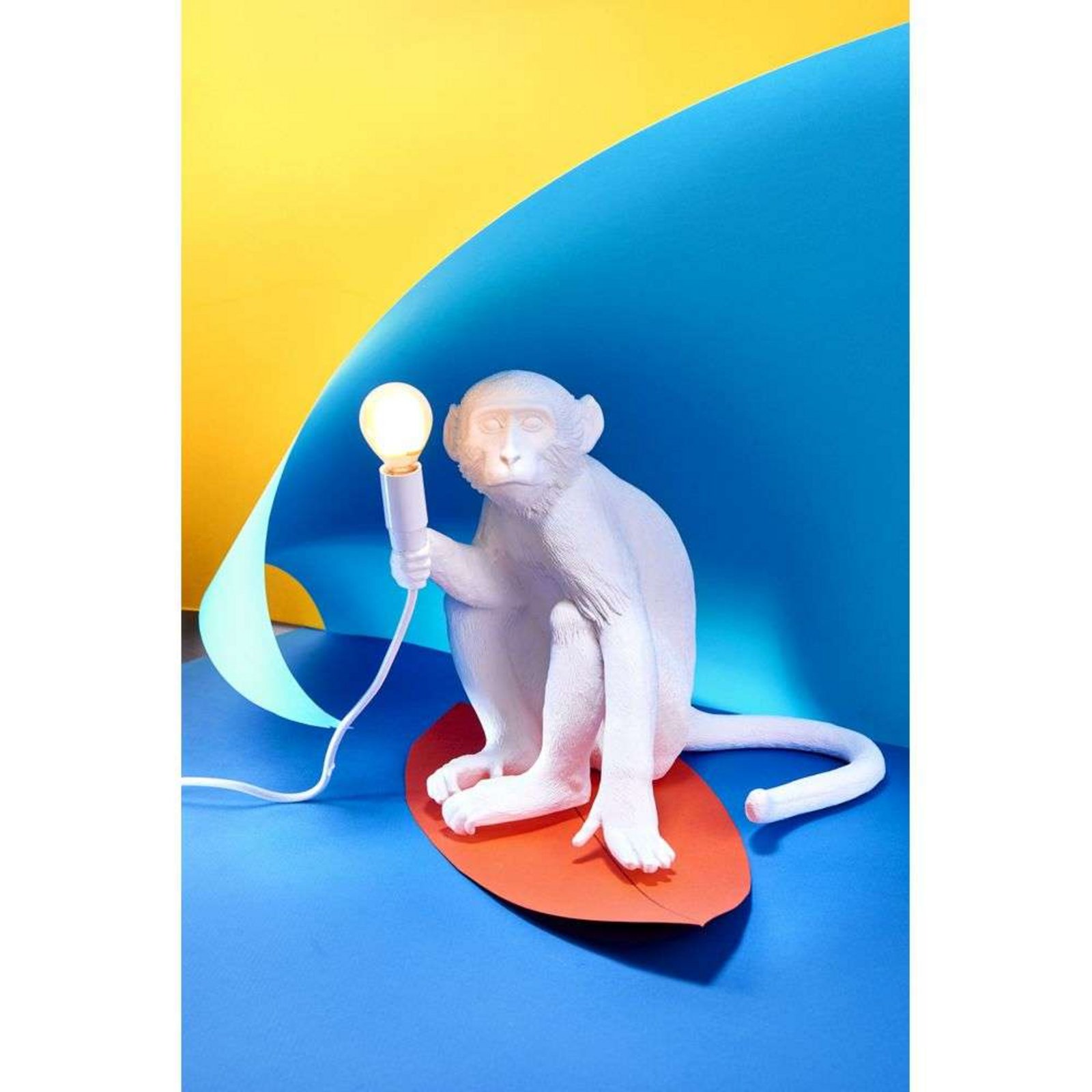 Monkey Sitting Stolová Lampa White - Seletti