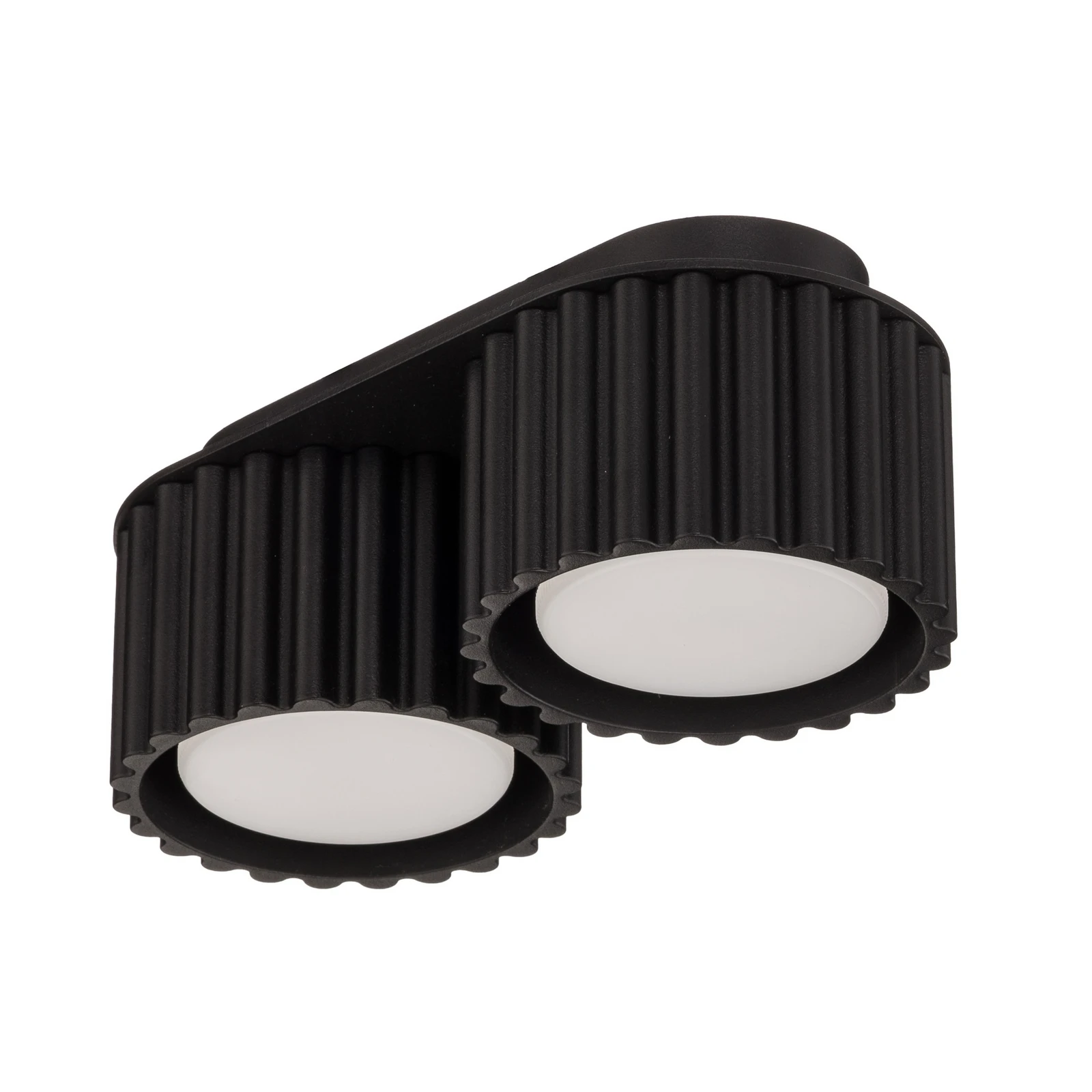Lampa sufitowa Aura 2, czarna, 2-punktowa, długość 21 cm, GX53
