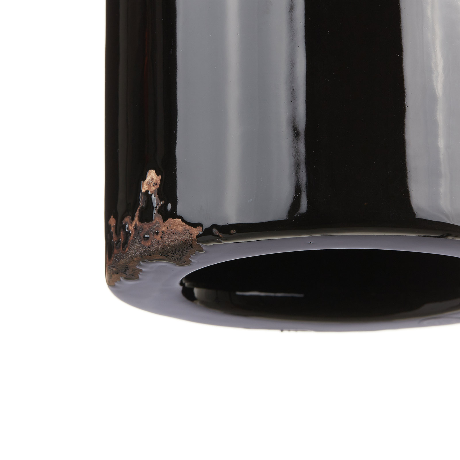 Hanglamp C1620, keramiek en metaal, zwart