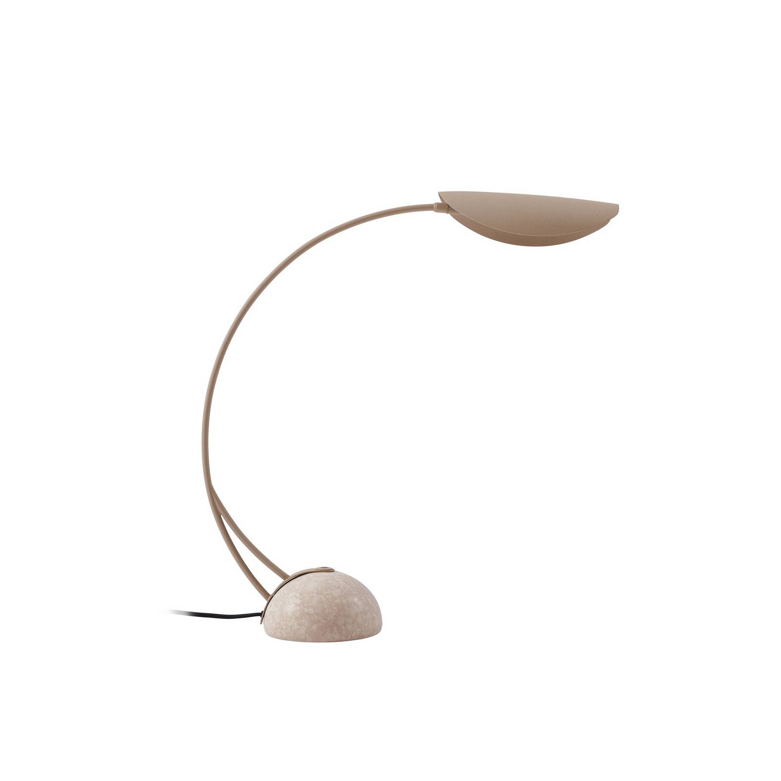 Lucande Tischleuchte Rivera, beige, Metall, Stein, 51 cm, G9