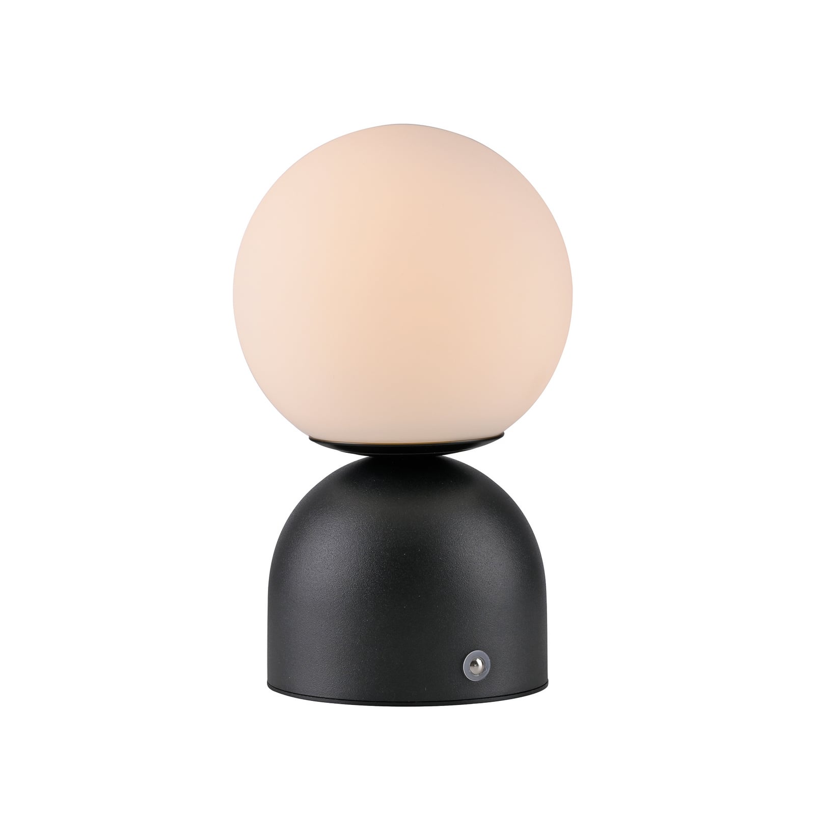 LED-akutoitel laualamp RUDI, must, kõrgus 20 cm, CCT, puutetundlik hämardus