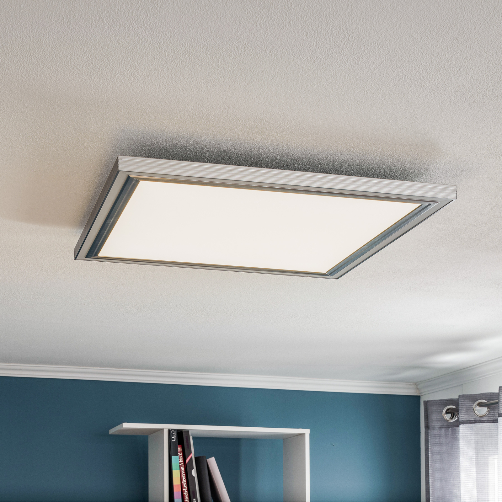 Lucande Melistro LED ceiling lamp, RGB, angular
