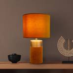 3189514 table lamp, fabric lampshade, orange