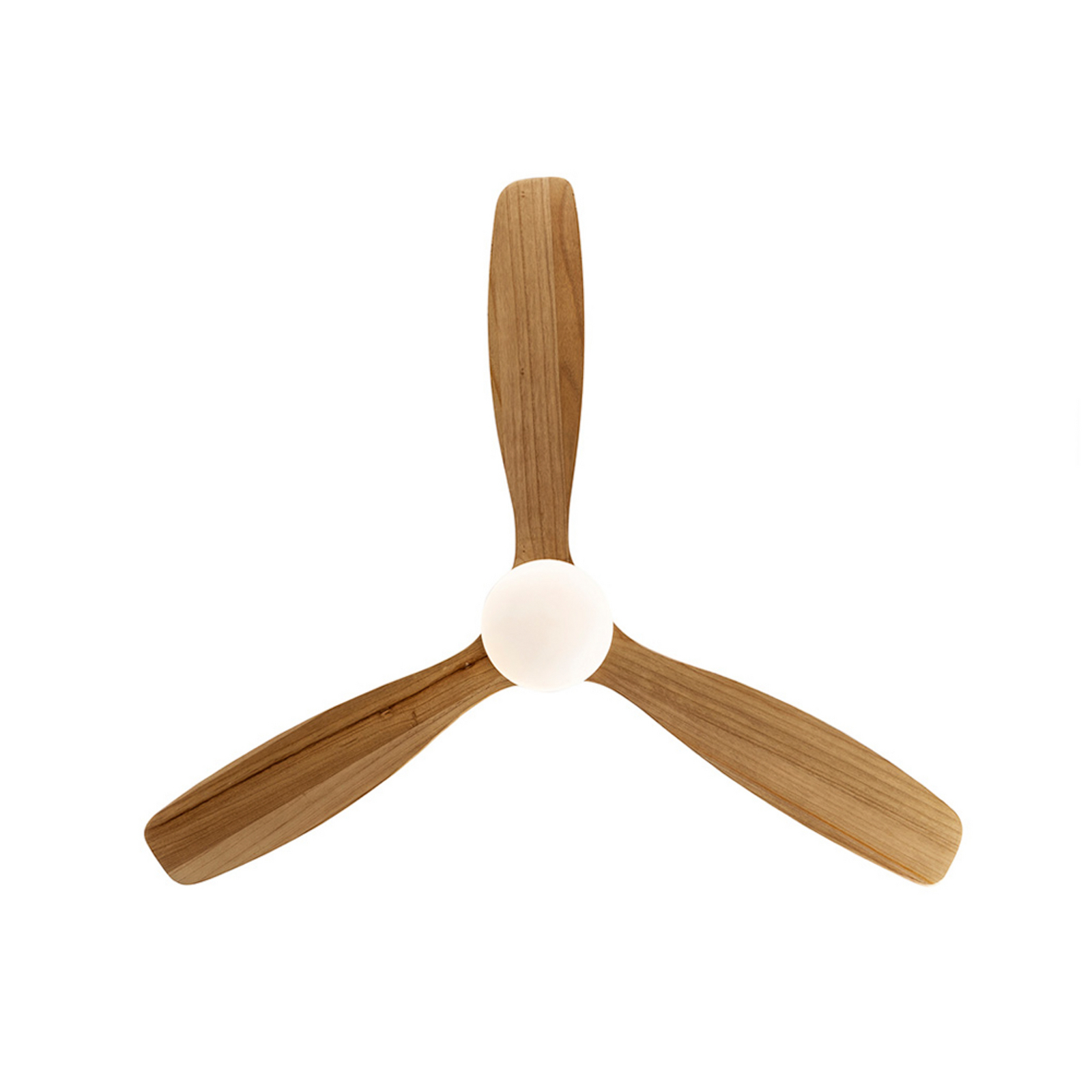 LED stropni ventilator Siroco, nikl/svetlo les Ø 132 cm tiho