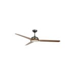 Beacon ceiling fan with light Unione, nickel/koa, quiet