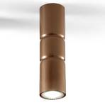 Turbo surface-mounted ceiling light, fixed, bronze