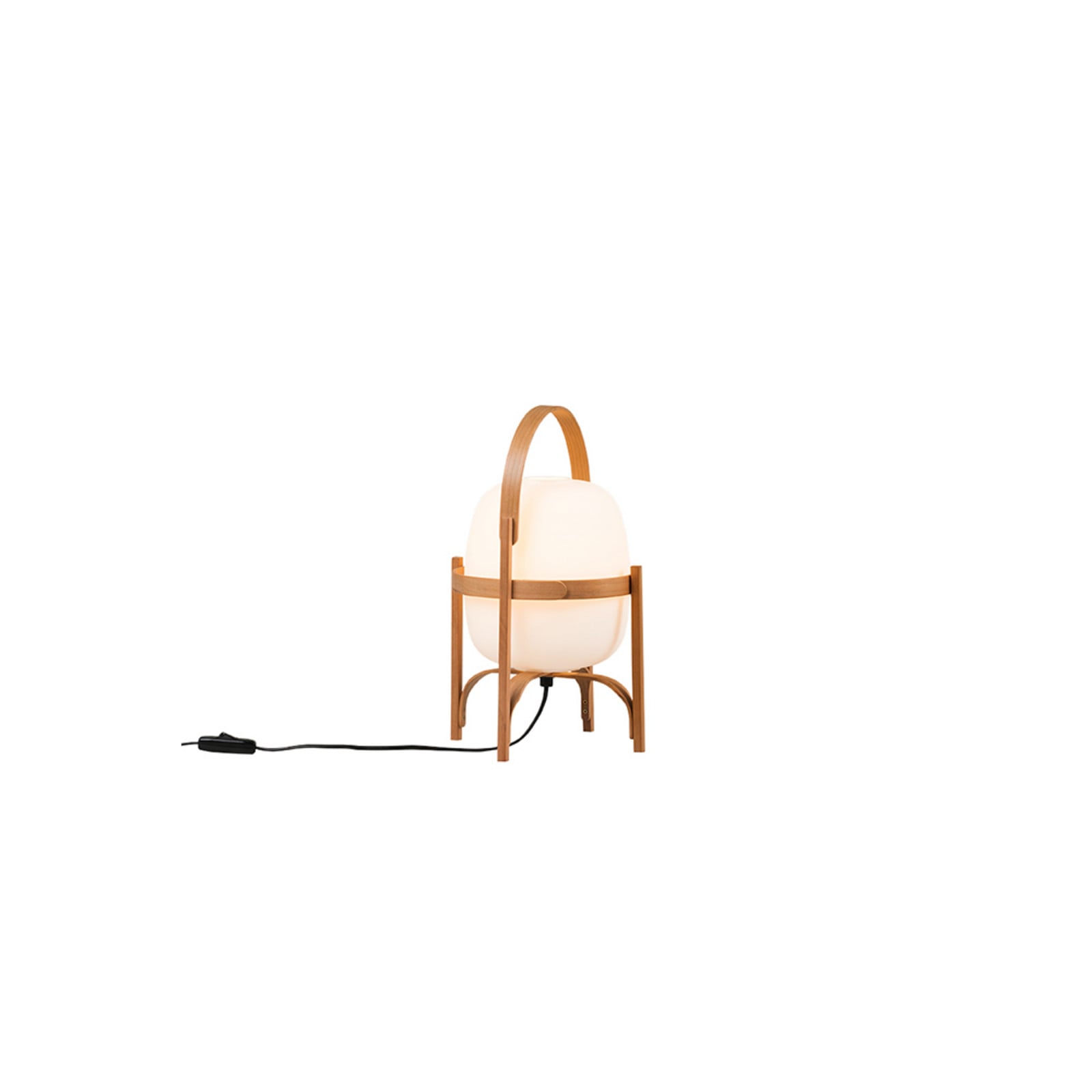Cestita bordlampe Wood/White Opal Glass Santa & Cole - Stue