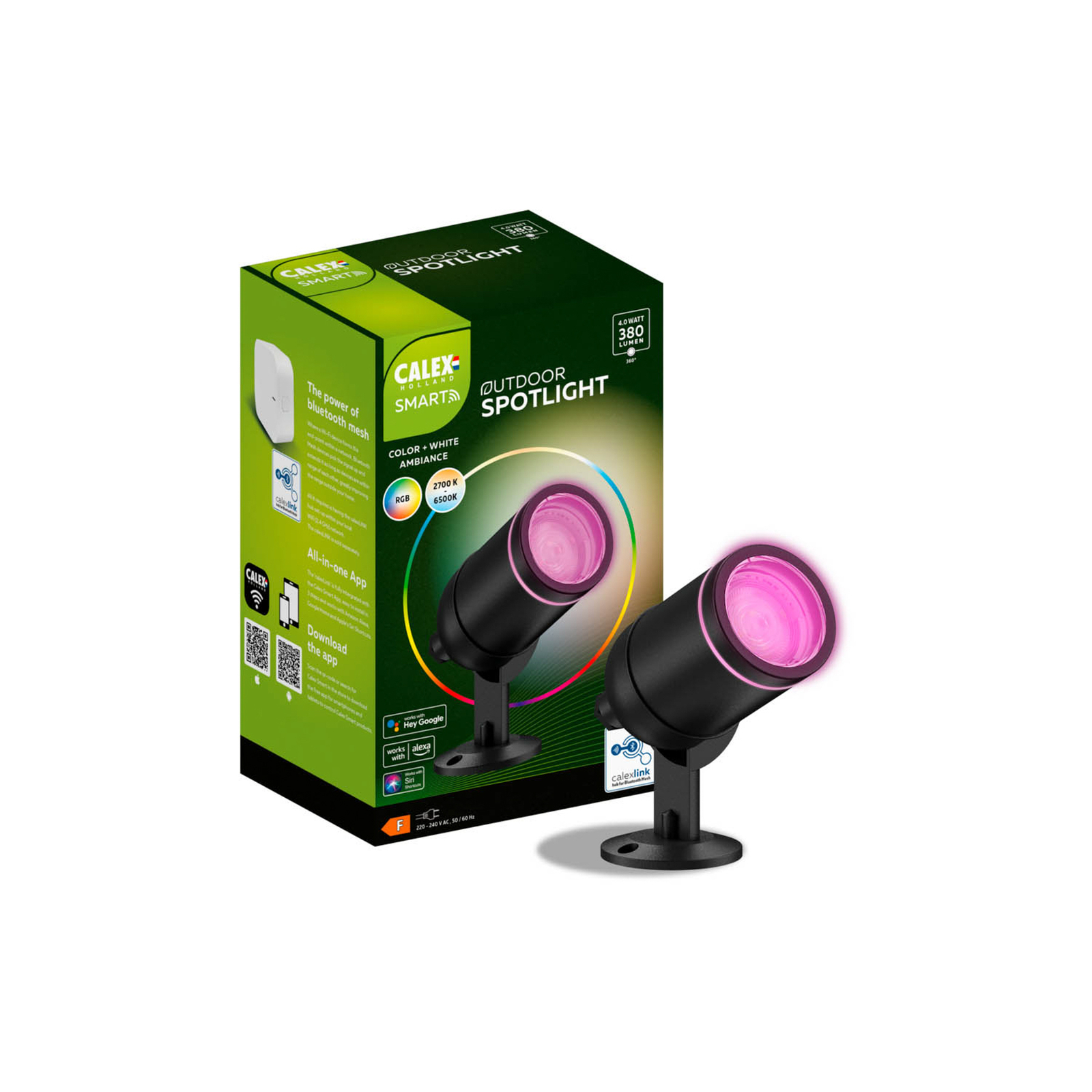 Calex Smart Outdoor Gardenspot spotlight, CCT, RGB