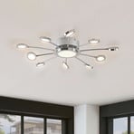 Chrome-plated Meru LED ceiling light, CCT