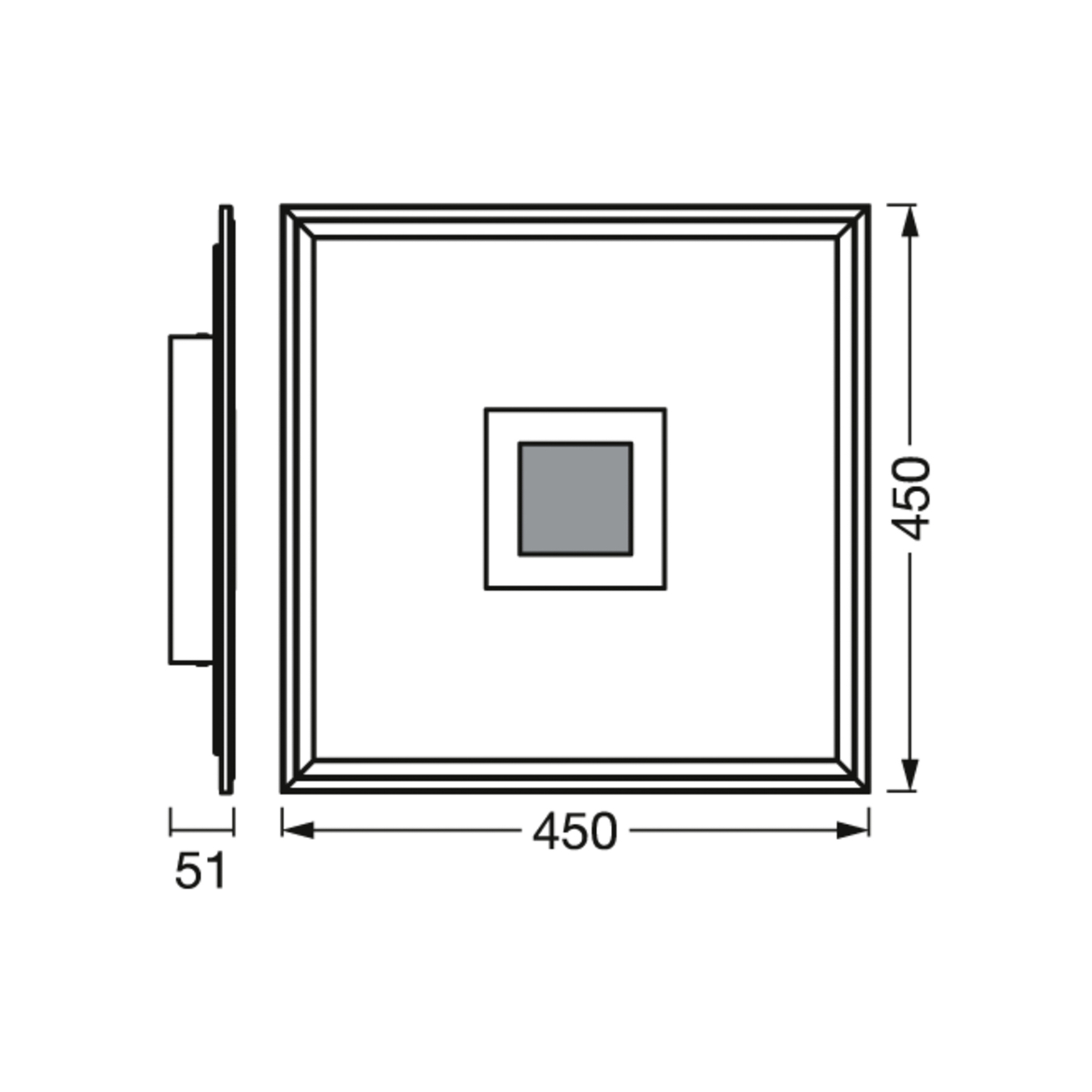 LEDVANCE SMART+ WiFi Planon Plus Hole 45x45cm blanco