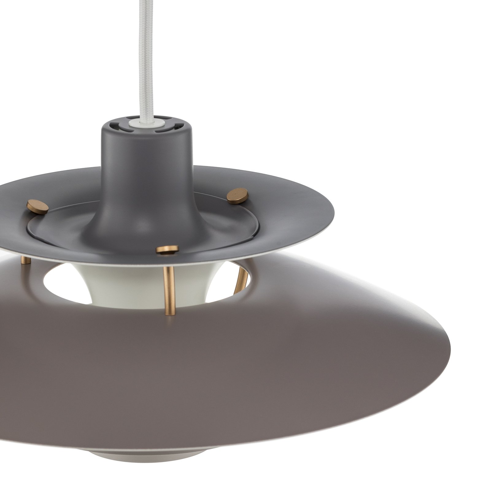 Louis Poulsen PH 5 Mini – závesná lampa, sivá