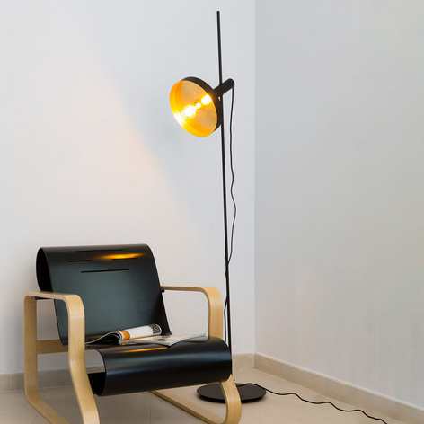 Stehleuchte Whizz in Schwarz-Gold