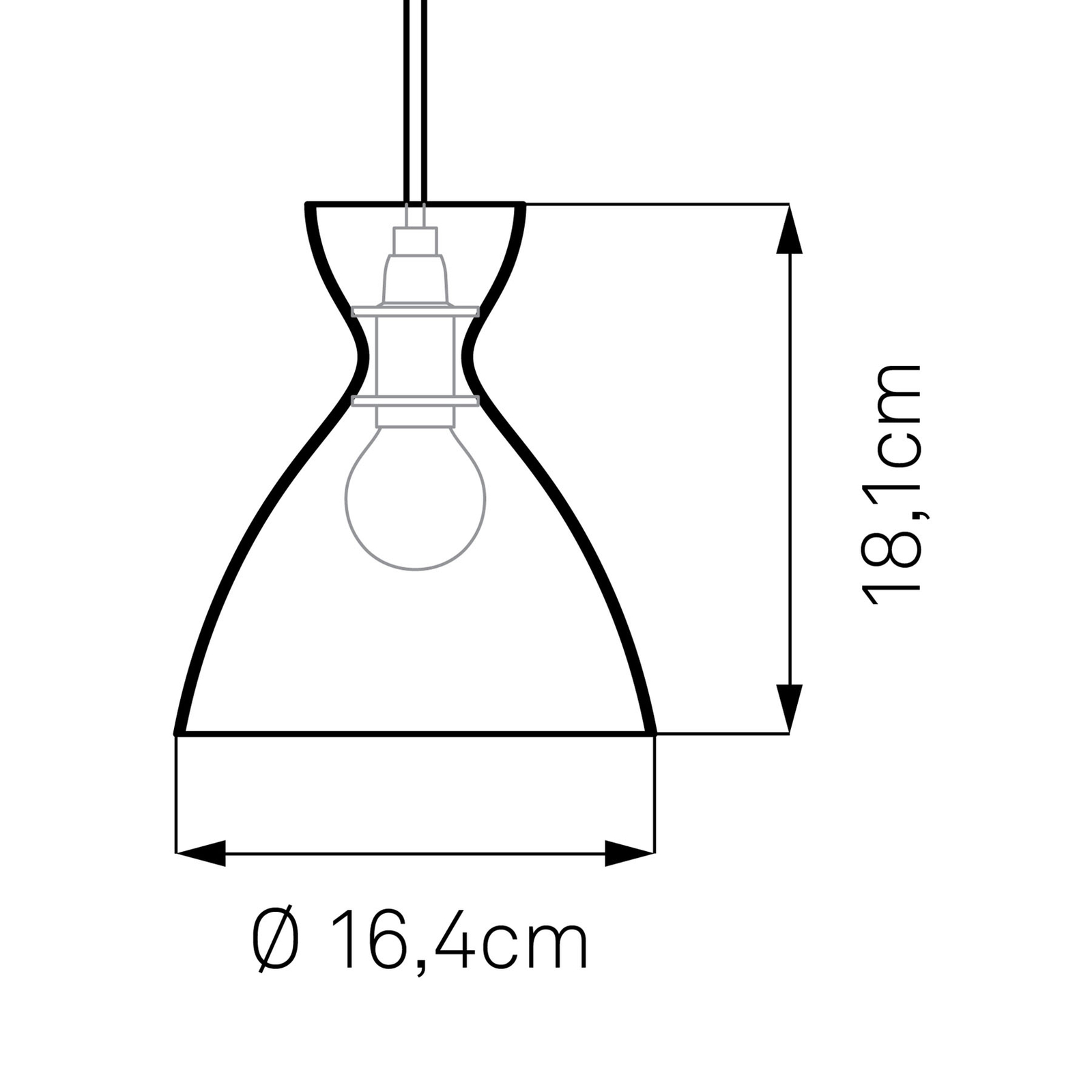 Nyta Pretty small hanging light, 3 m cable