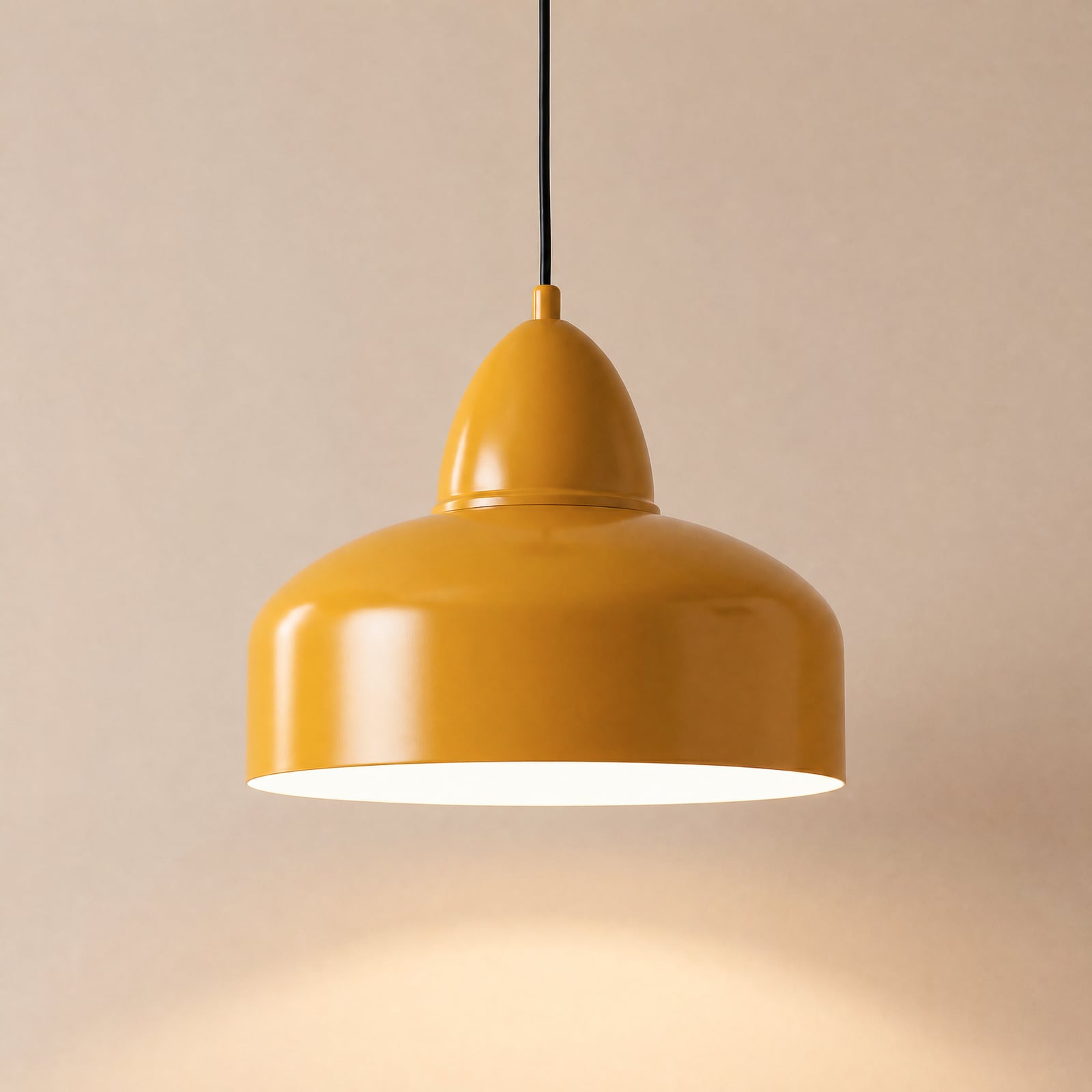 Hänglampa Mille, 1 lampa, senapsgul