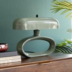 Kare namizna svetilka Suki, sivkasto zelena, kovina, 26 cm, E14