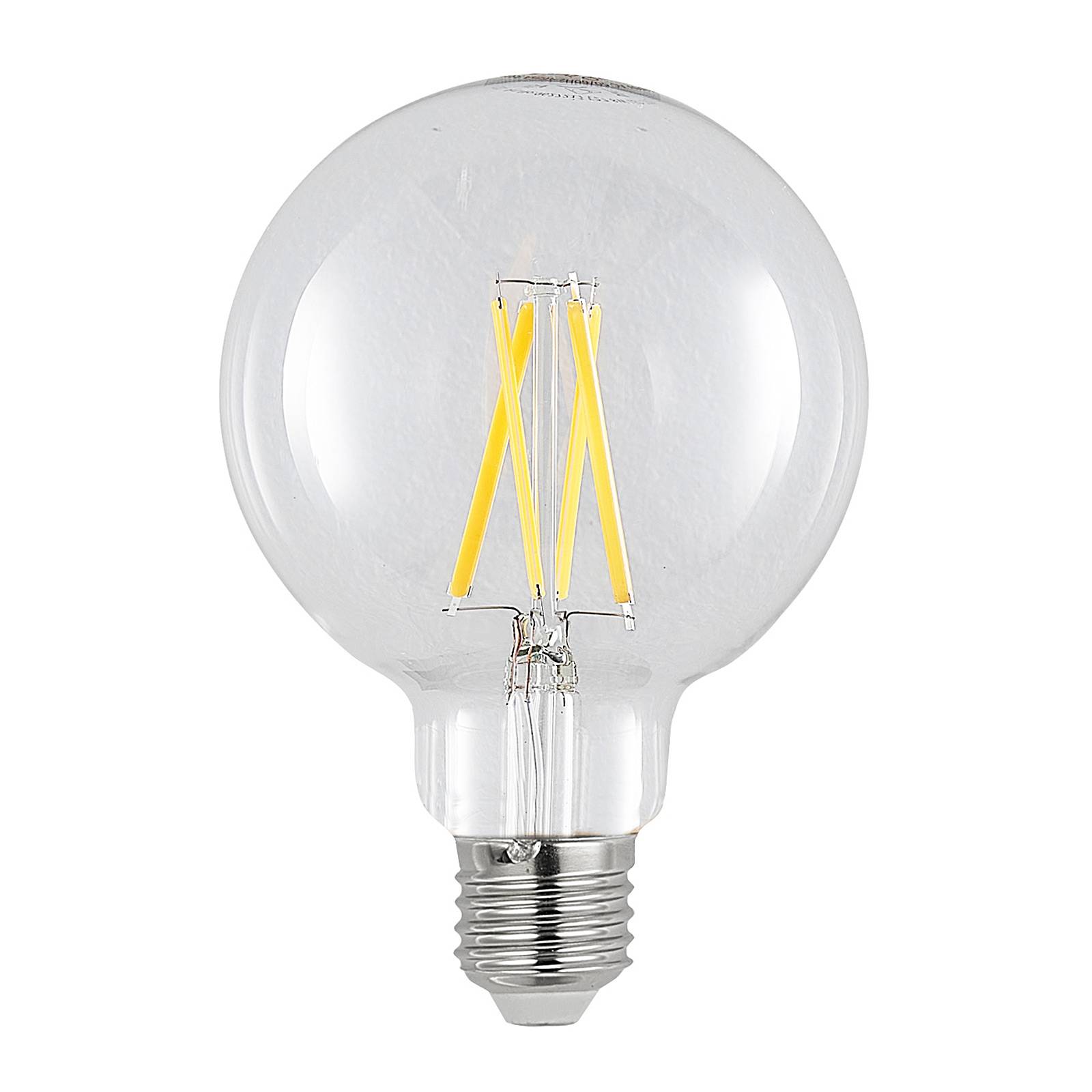 LED-Leuchtmittel G95 E27, 8W, 2.700K, Filament, klar dimmbar