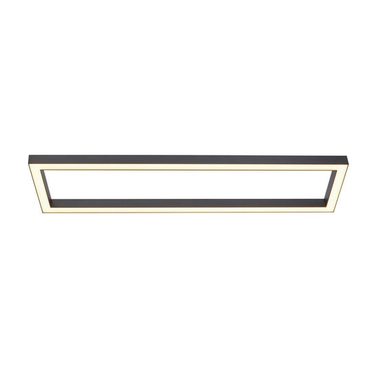 Lines Square LED ceiling lamp, 110cm, graphite, remote control - PURE