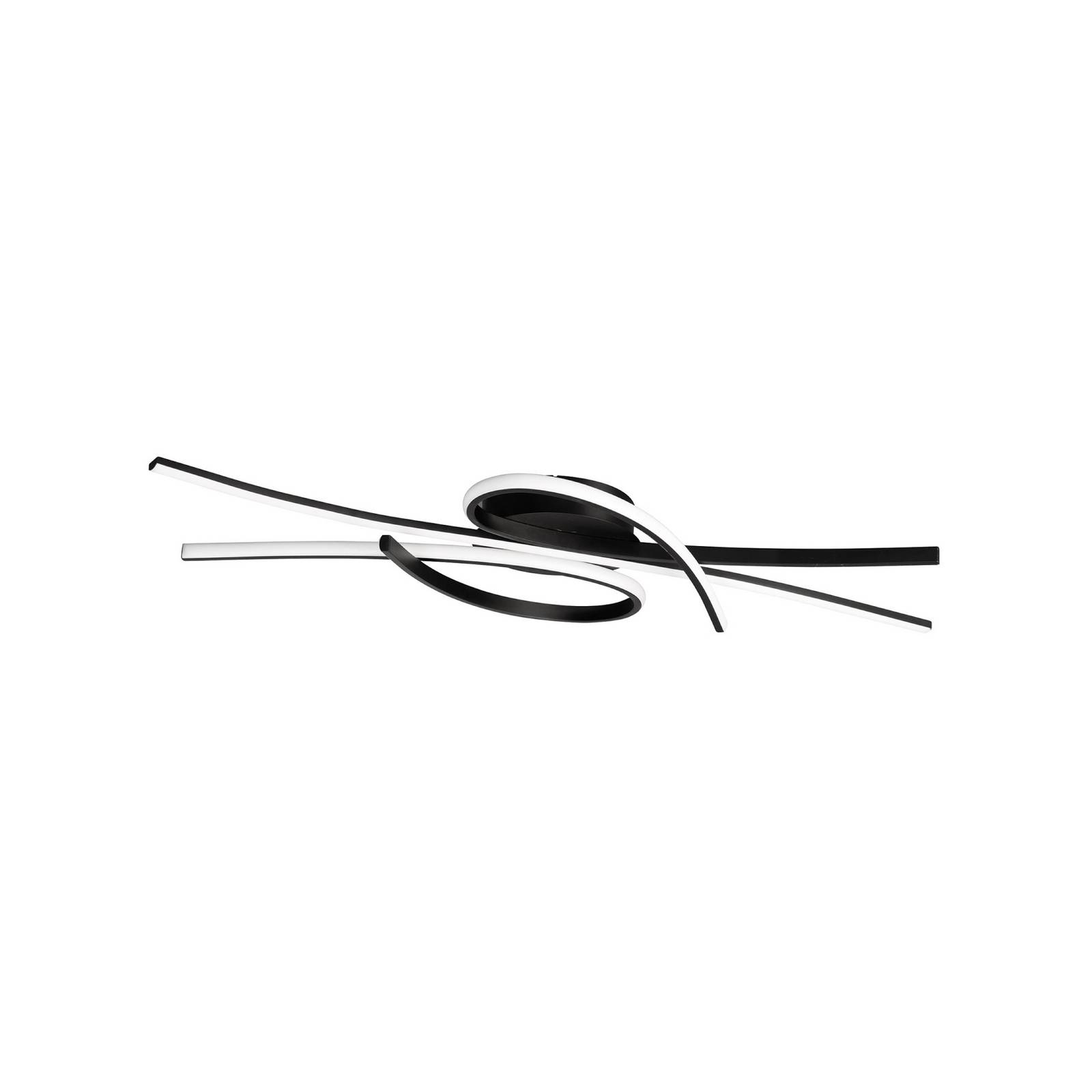 LED-Deckenlampe Biba, schwarz, Länge 100 cm, Metall, CCT