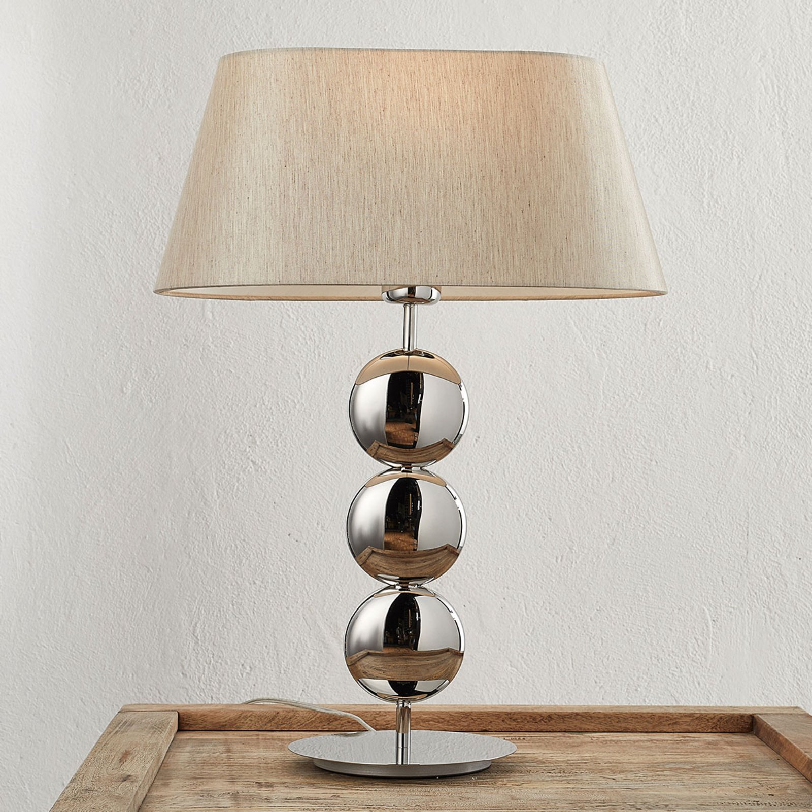 silver base lamp