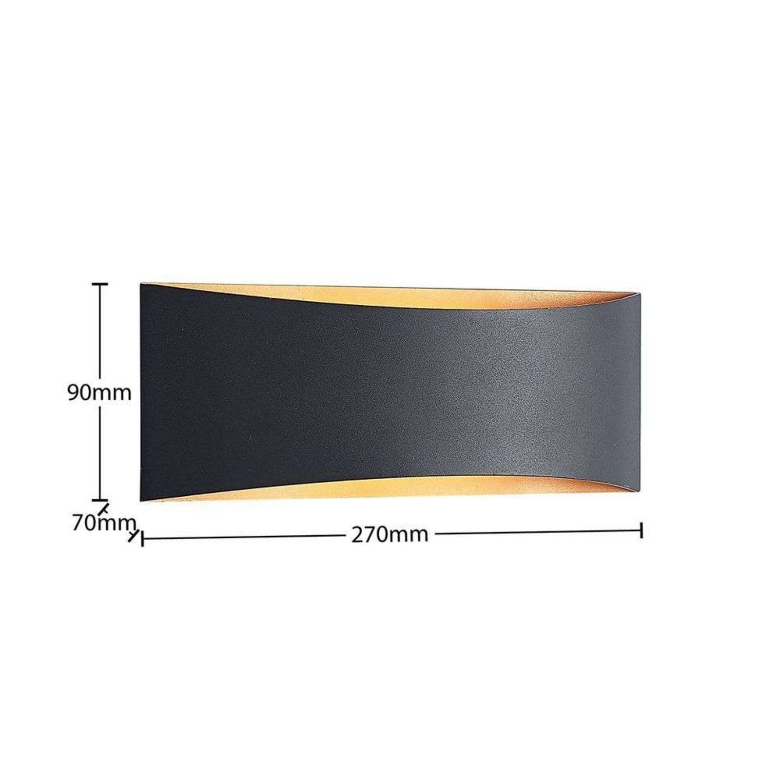 Danta Wandleuchte Black/Gold - Arcchio