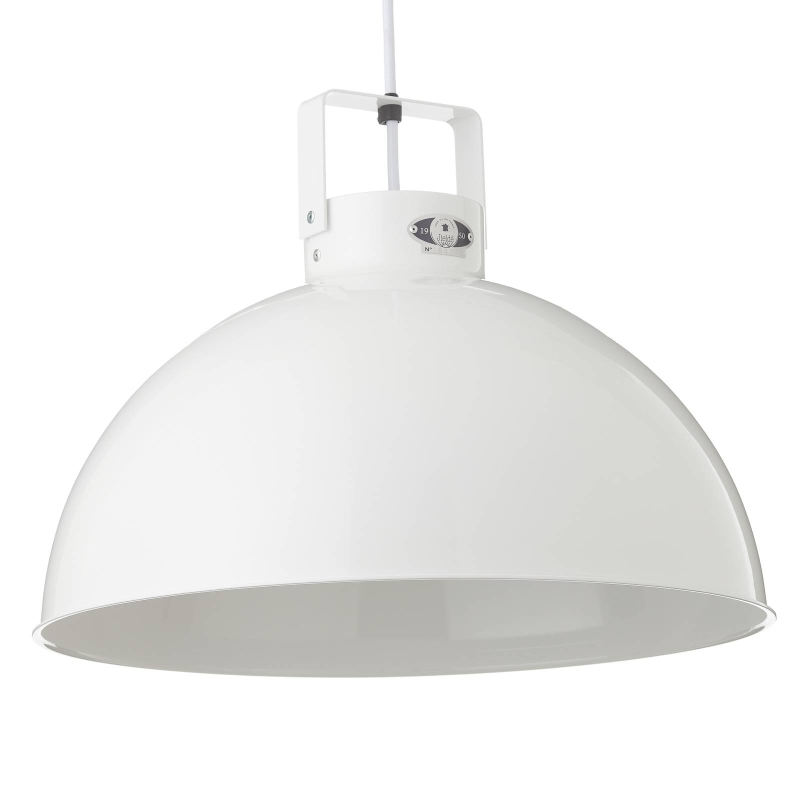 Jieldé Dante D450 lampa wisząca, biała, Ø 45 cm