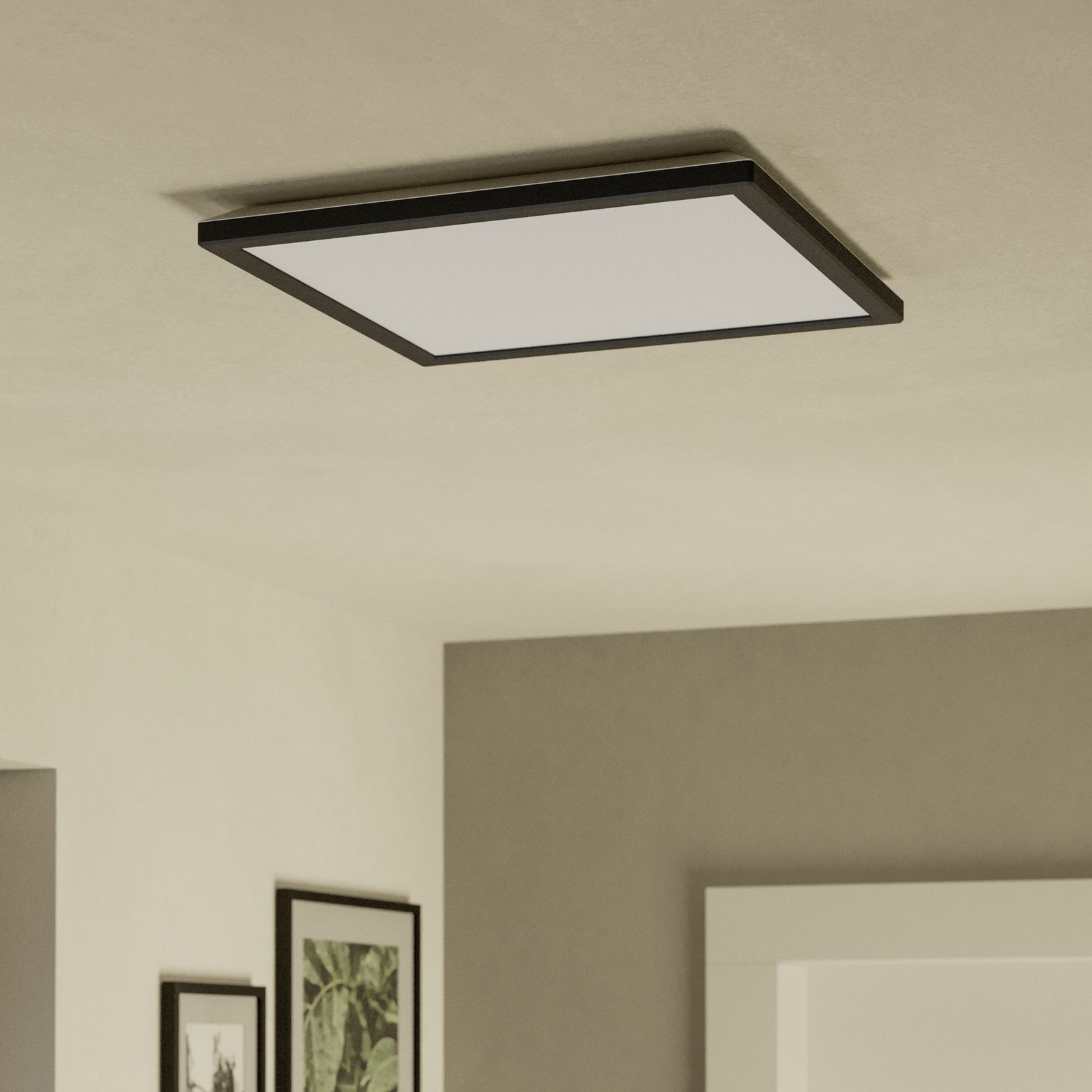 EGLO connect LED-Deckenlampe Rovito-Z, schwarz, 39 x 39 cm