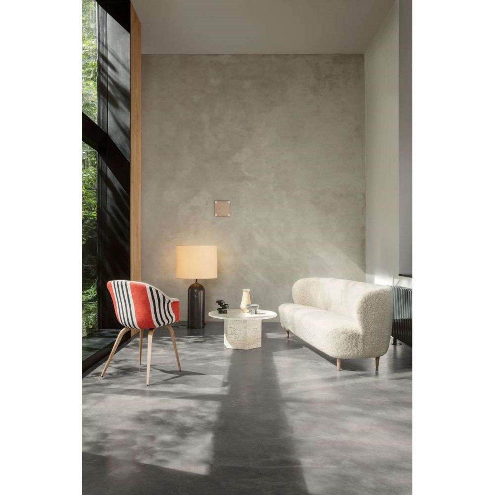 Gravity XL Low Lampadar Grey Marble/Canvas - GUBI