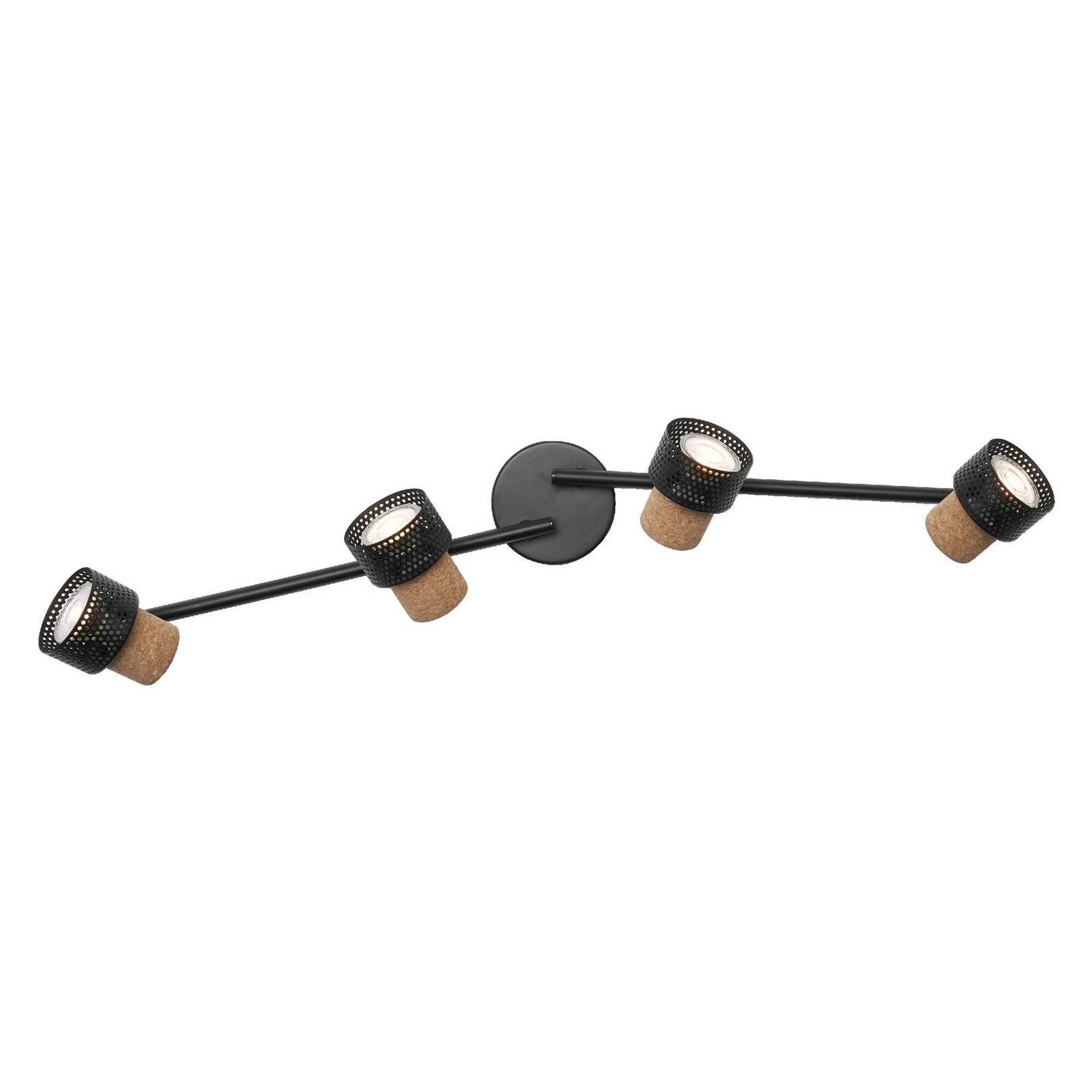 Reflektor sufitowy OSRAM CORK, czarny, 4 punkty GU10-LED 927 ściemniany