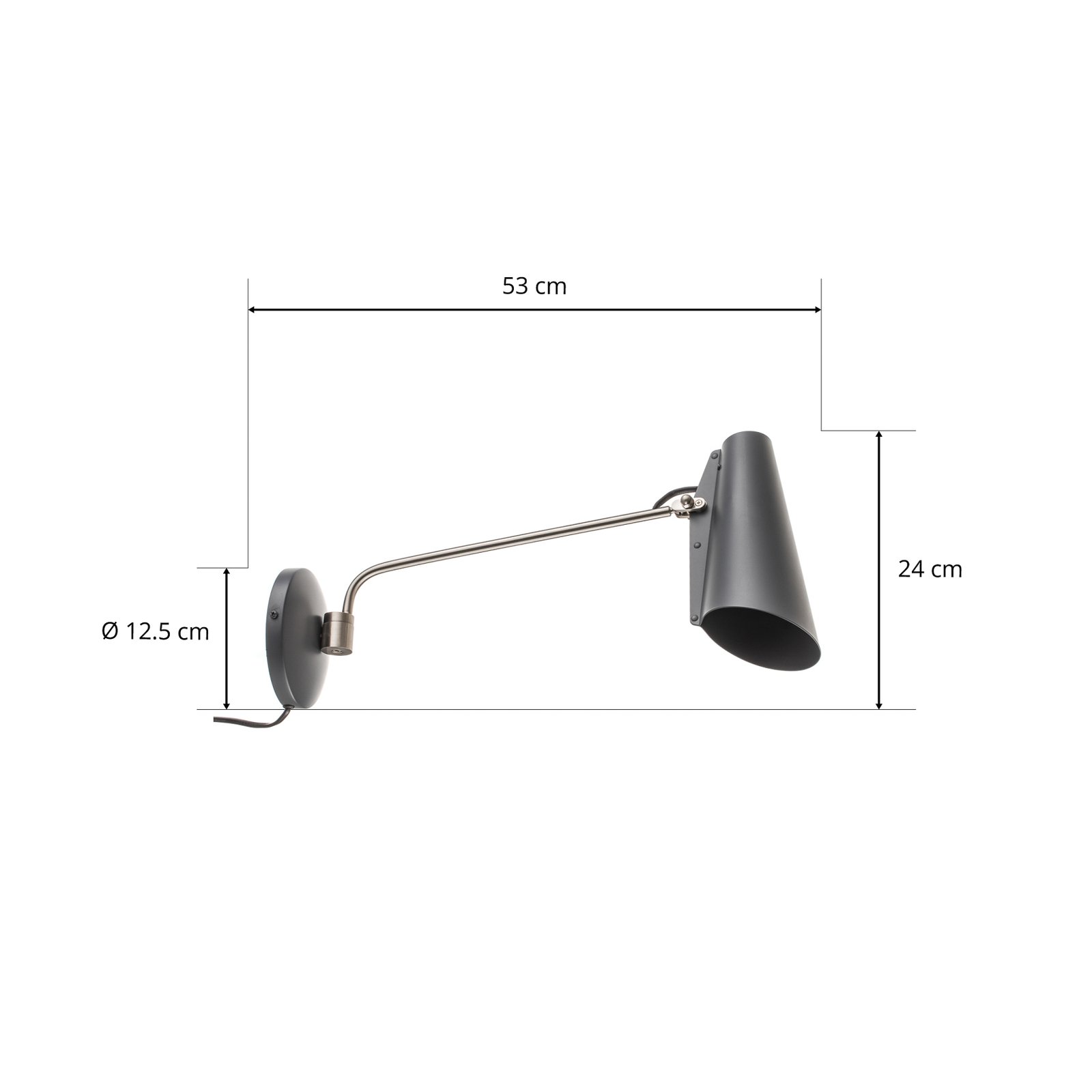 Northern Birdy - wandlamp met stekker, 53 cm