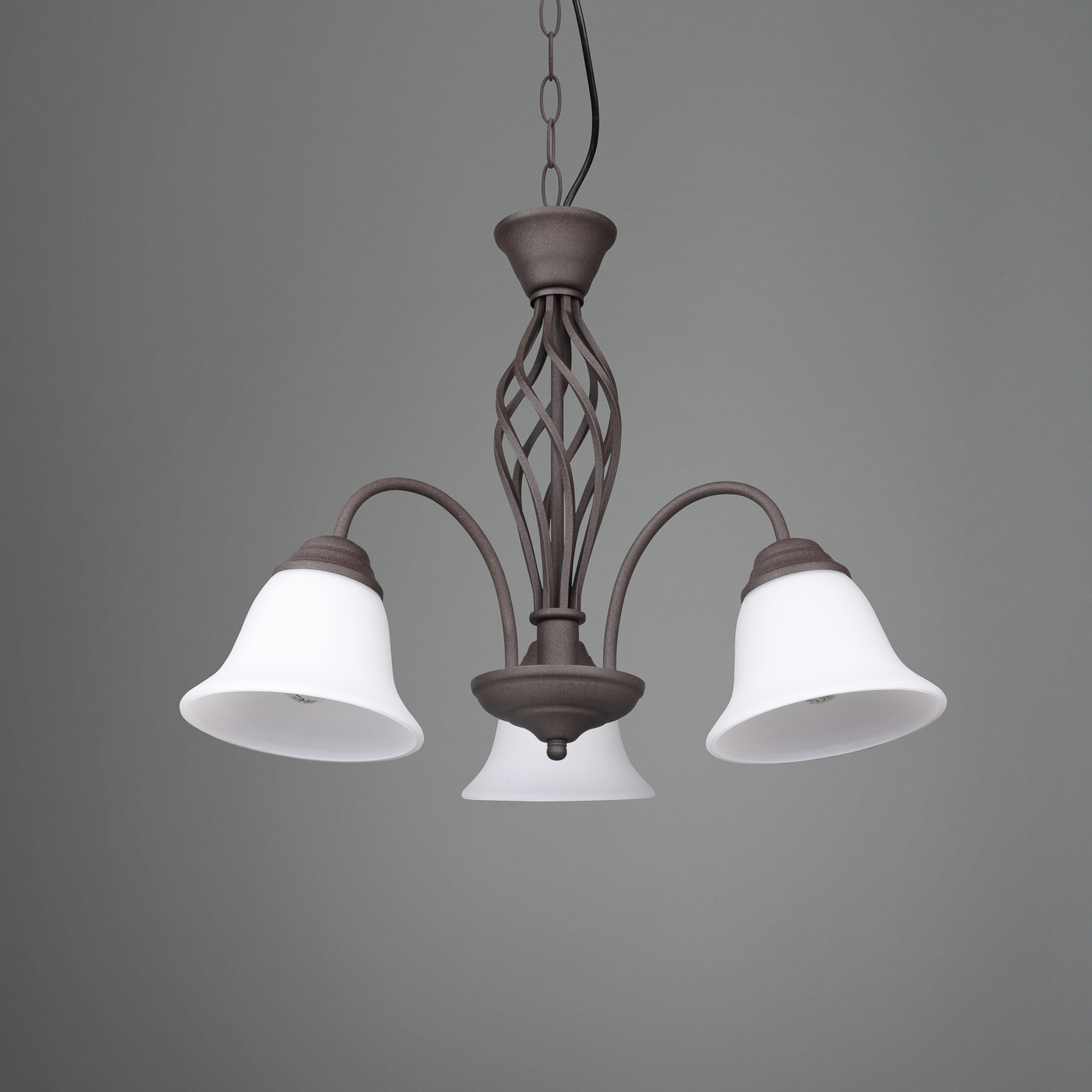 Hanglamp Rustica, roestkleuren, 3-lamps