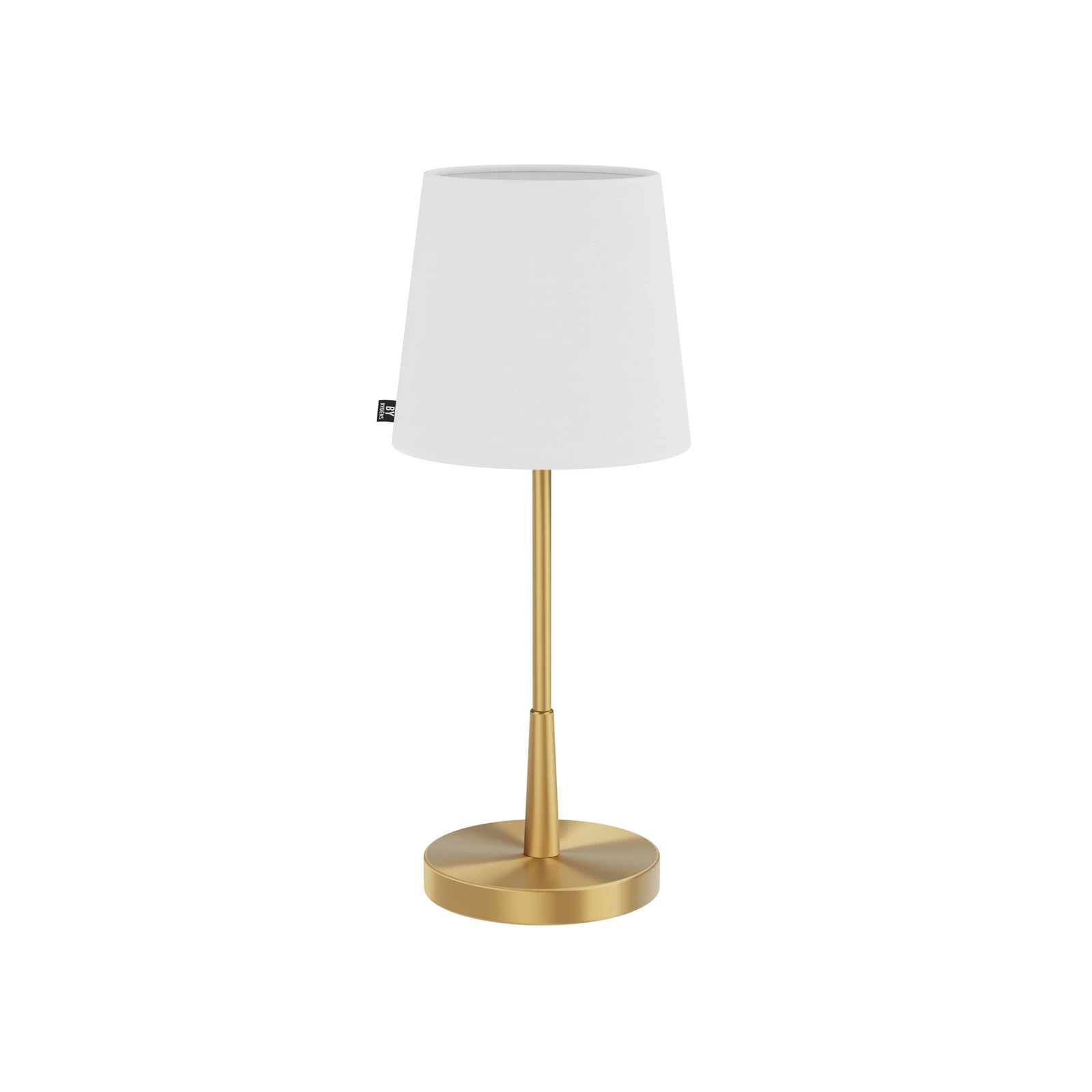 Lampe de table Lumi de By Rydens, 49 cm, dorée/blanche, textile
