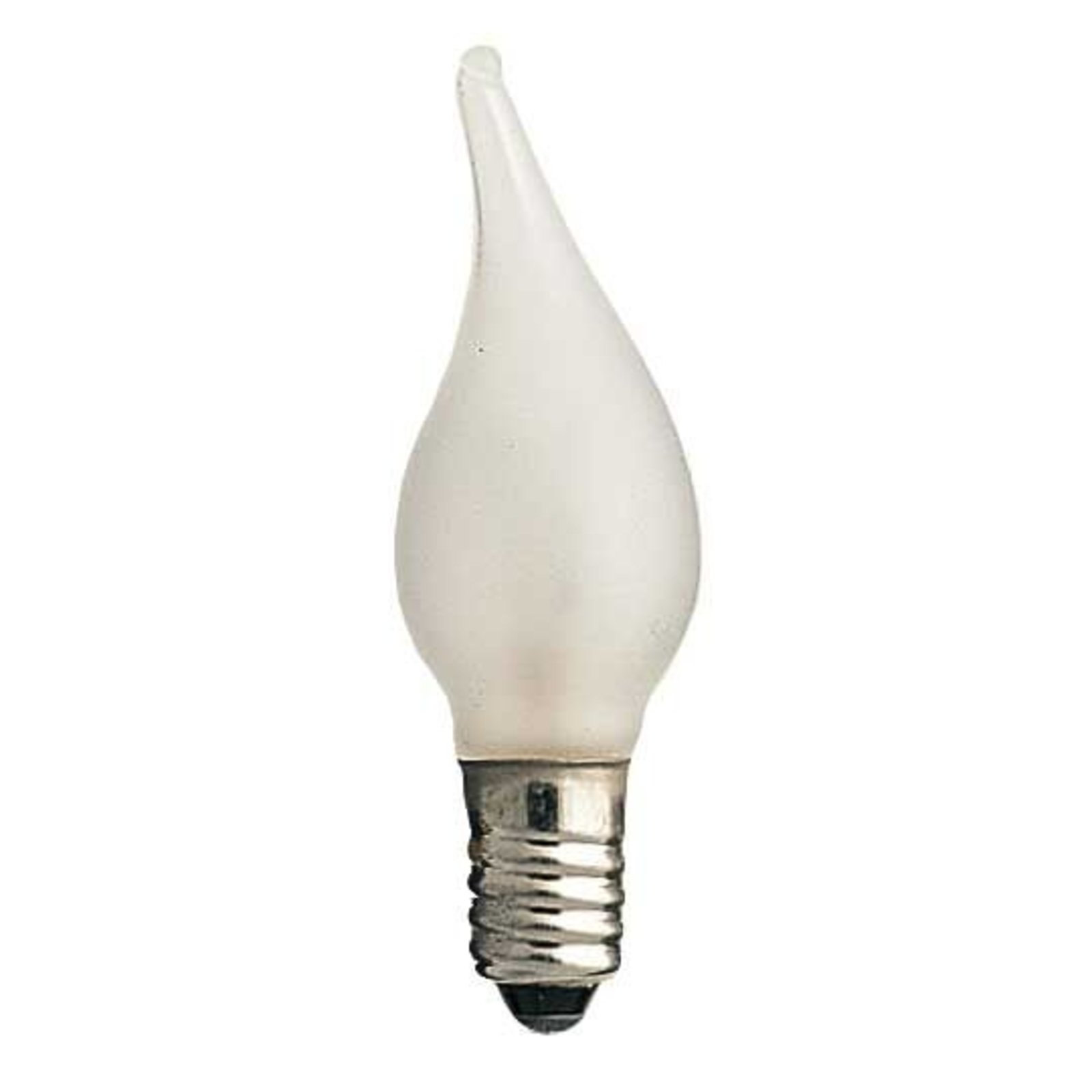 E10 3 W 55 V spare bulbs, 3-pack, flame tip